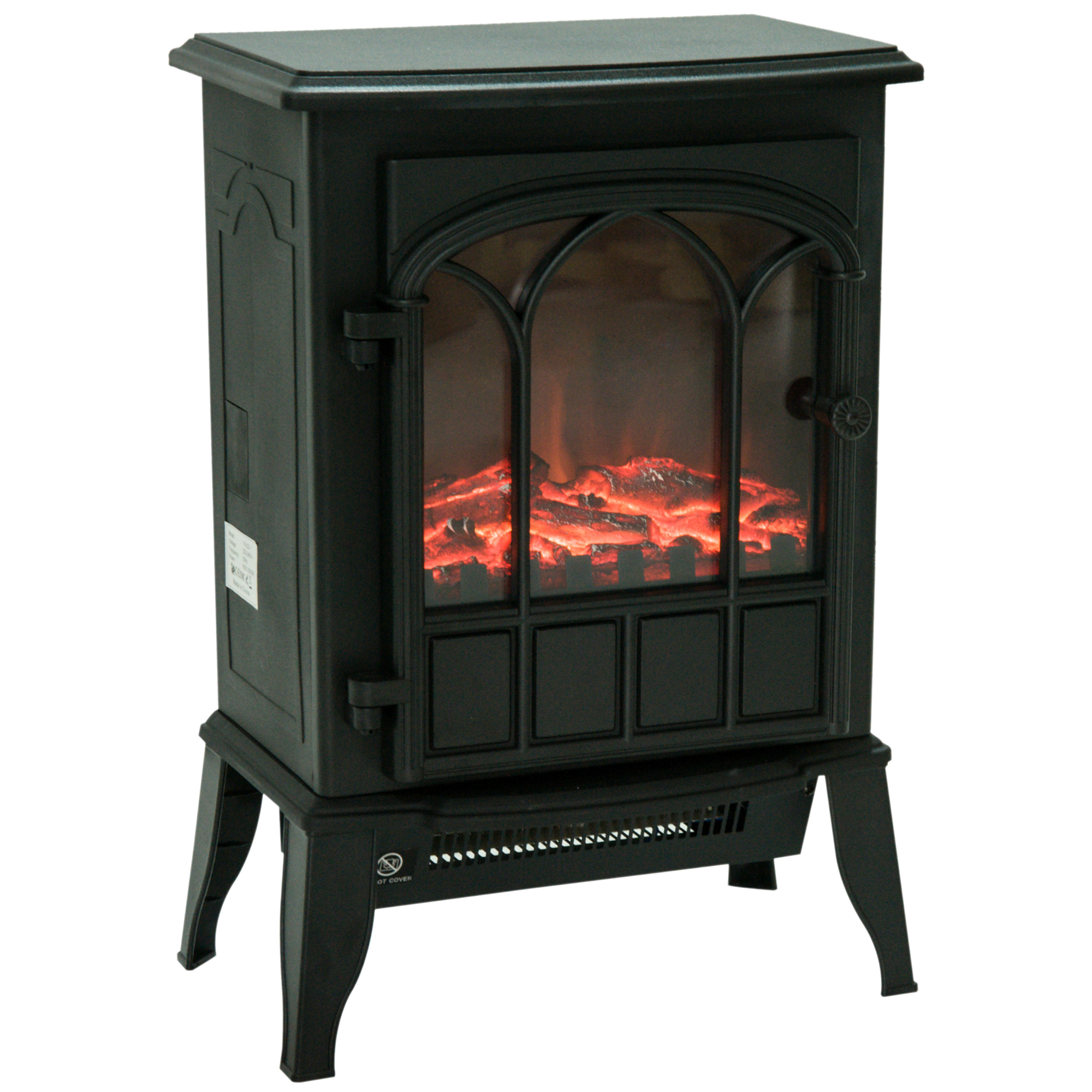 Homcom Cheminée électrique poêle Style rétro 1000-2000 W Simulation Flammes LED Porte Noir Homcom Cheminée électrique poêle Style rétro 1000-2000 W Simulation Flammes LED Porte Noir