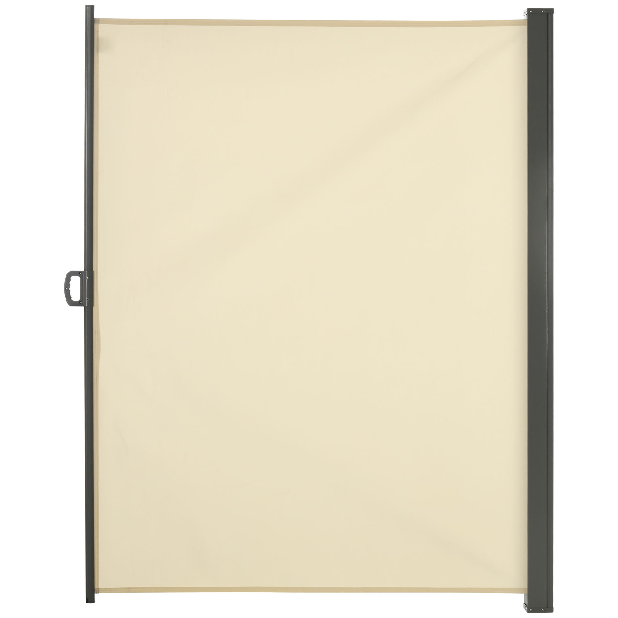 Product photograph of Outsunny 3 X 2m Retractable Sun Side Awning Screen Fence Patio Garden Wall Balcony Screening Panel Outdoor Blind Privacy Divider Cream from Aosom UK