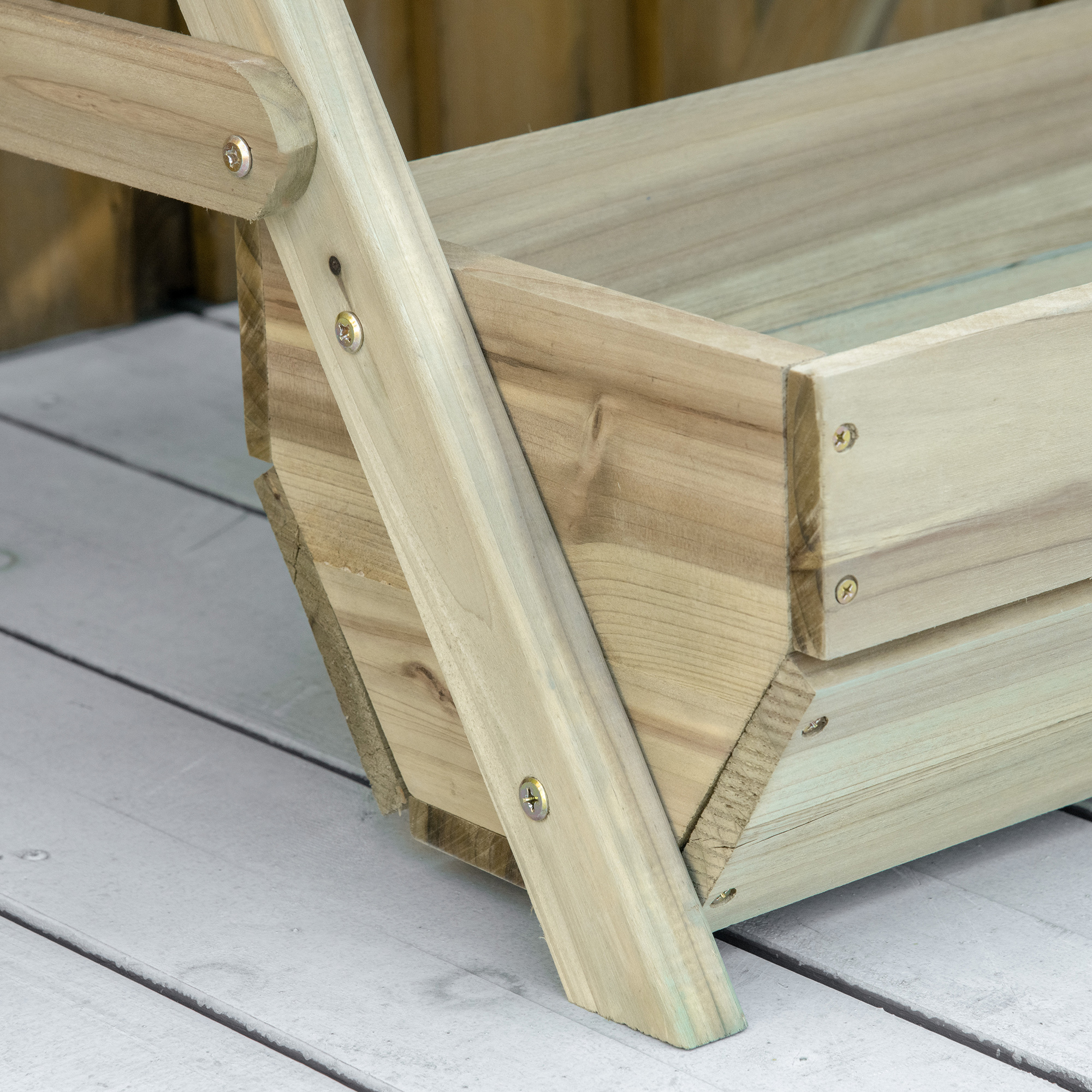 Outsunny 3 Tier Raised Garden Bed Wooden Elevated Planter Box Kit, 66L for Flower, Vegetable, Herb, 65x75x78cm, Green 9