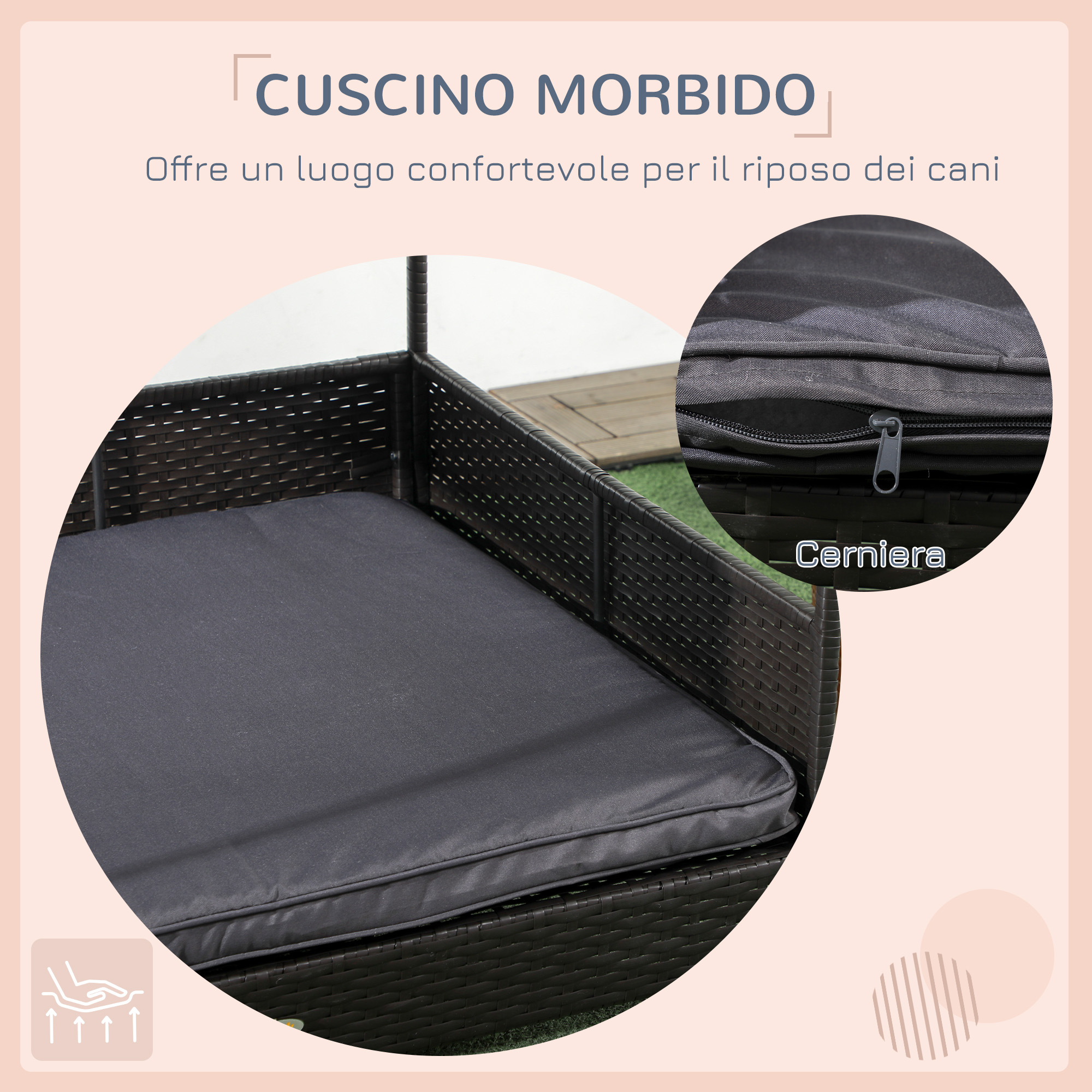 KICHOUSE Cesto Appendiabile Rattan Intrecciato Per Cucina