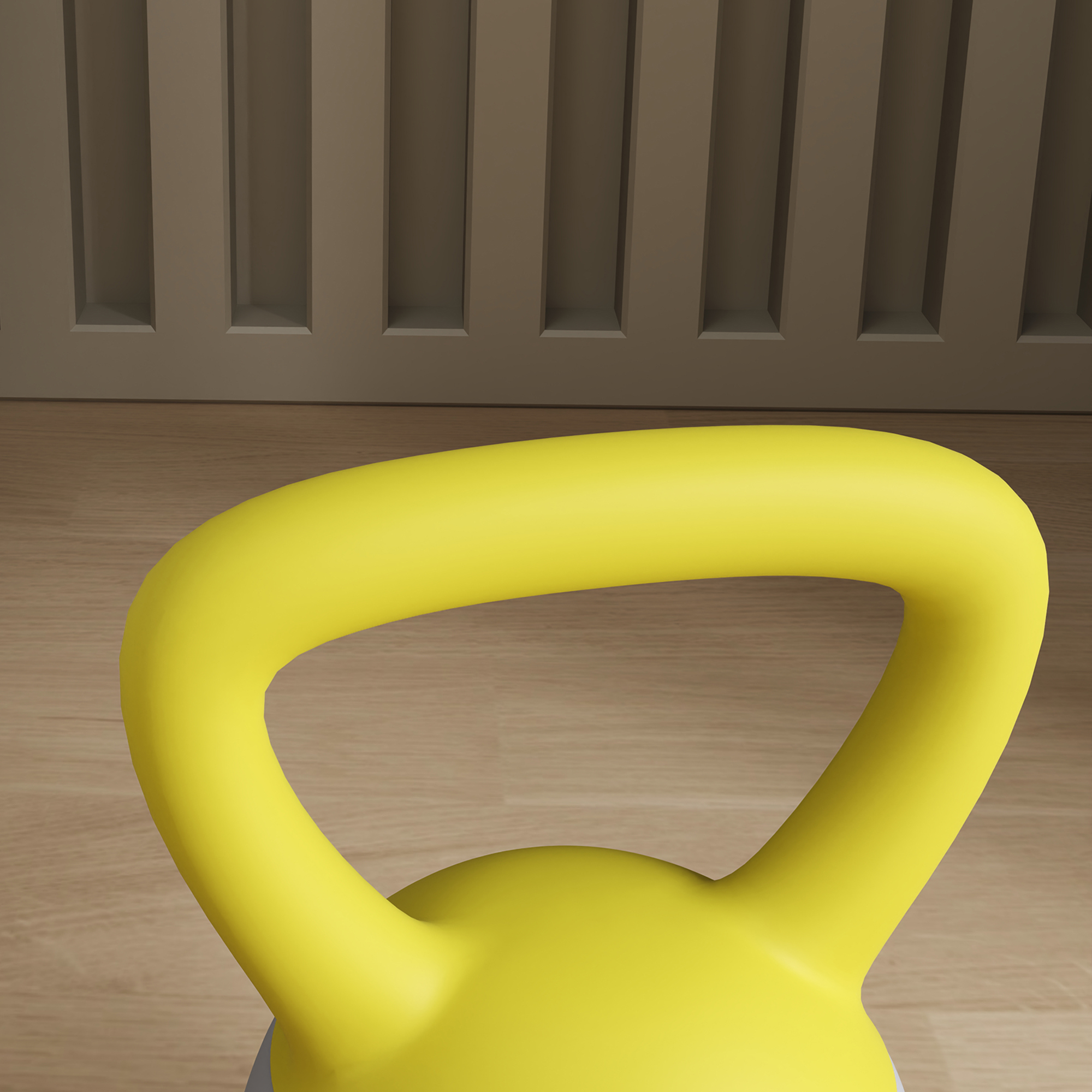 SPORTNOW 4KG Soft Kettlebell, Kettle Bell with Non-Slip Handle for Home Gym, Weight Lifting, Strength Training, Yellow/Grey 8