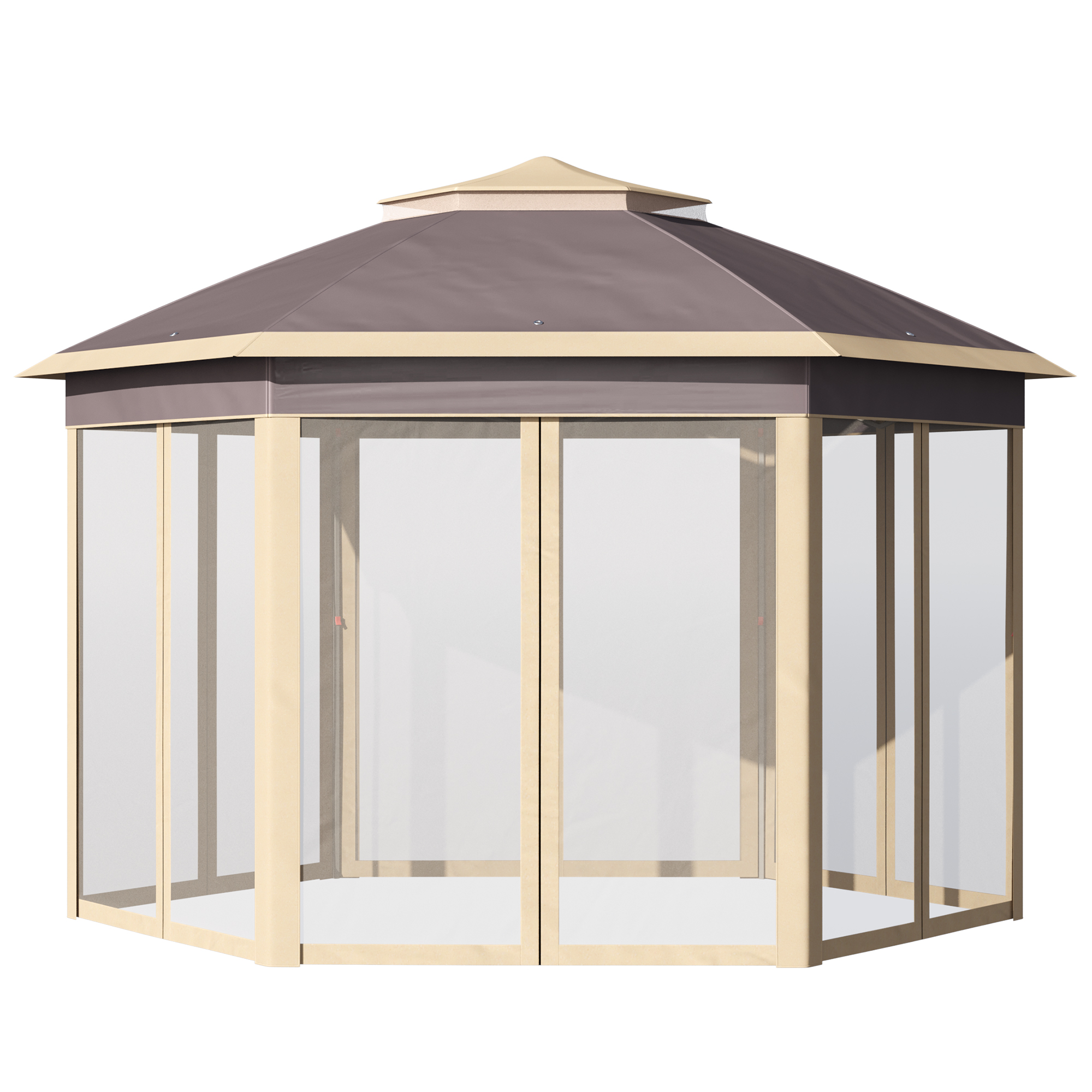 Gazebo Pop-Up 3.7x3.7 GAOMON: Doppio Tetto E Zanzariera - Perfetto Per Giardino E Campeggio