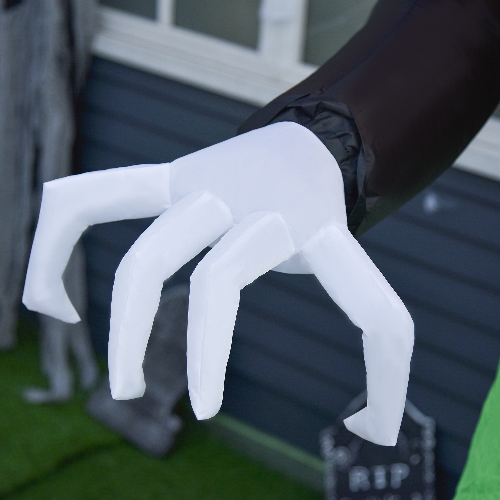 HOMCOM Halloween Pumpkin Ghost Inflatable LED Lights Accessories Scary Ghoul Outdoor Kids Party Theme Display 9