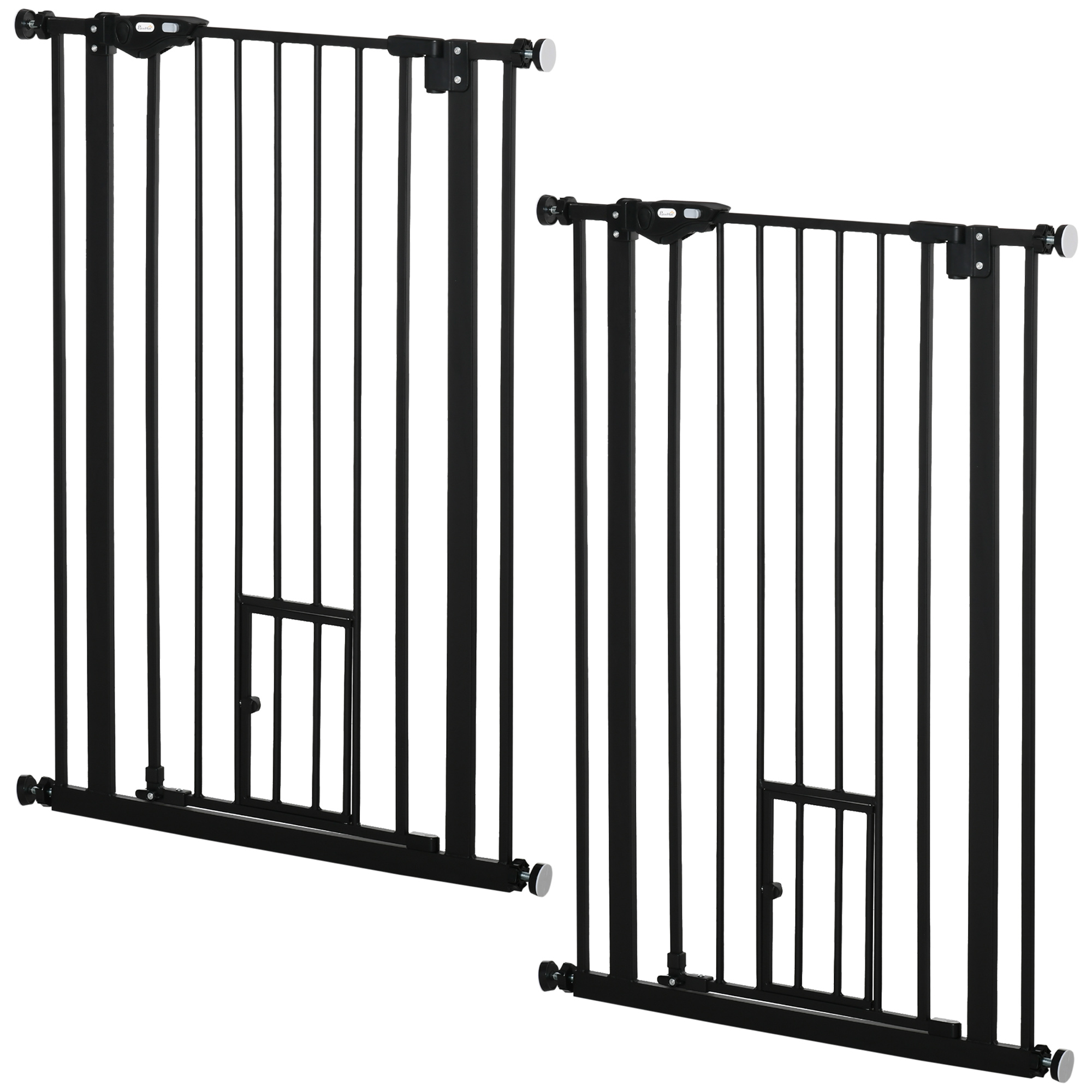 Meilleurs prix pour PawHut Lot de 2 barrières de sécurité animaux de 104H cm avec système de double verrouillage sans percage de 74 à 80 cm