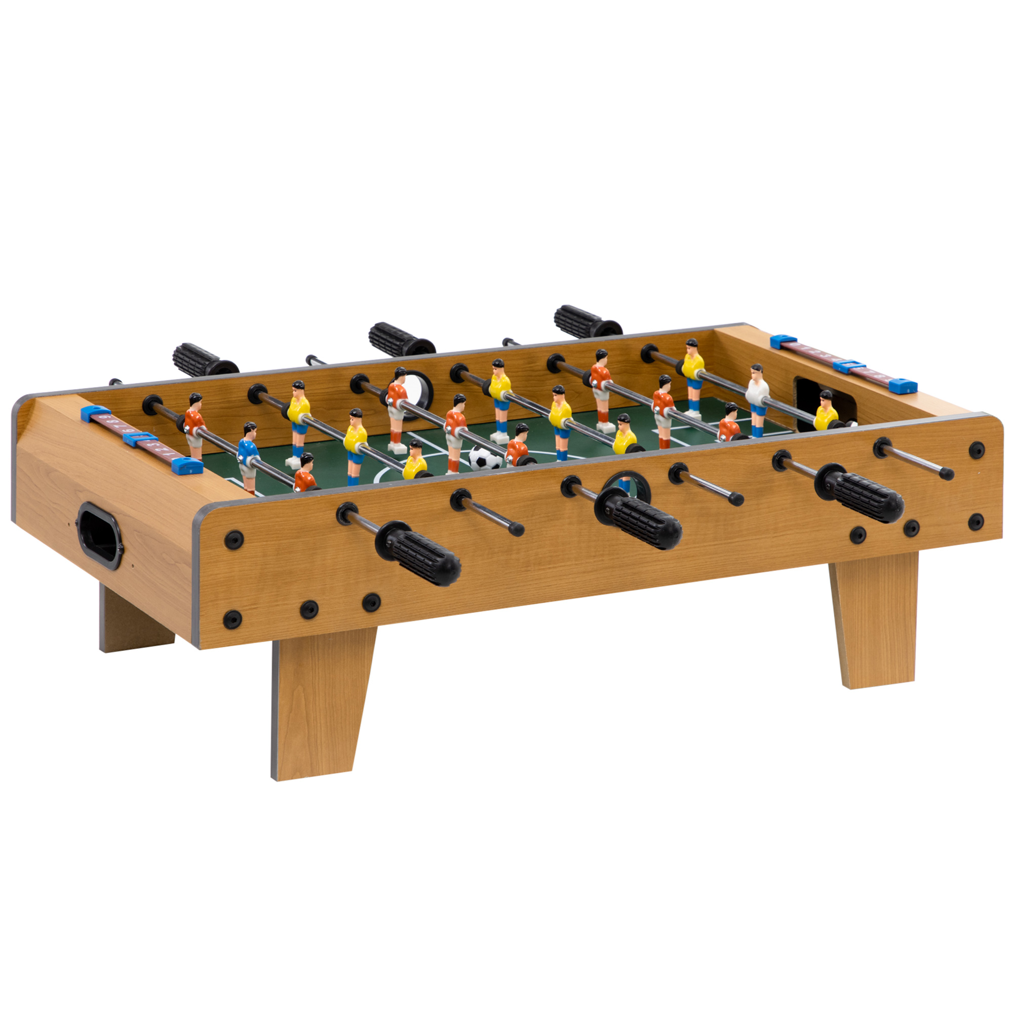 Table Baby-foot HOMCOM Pour Enfants – 18 Joueurs, 2 Ballons, Dès 6 Ans, 69x37x24 Cm