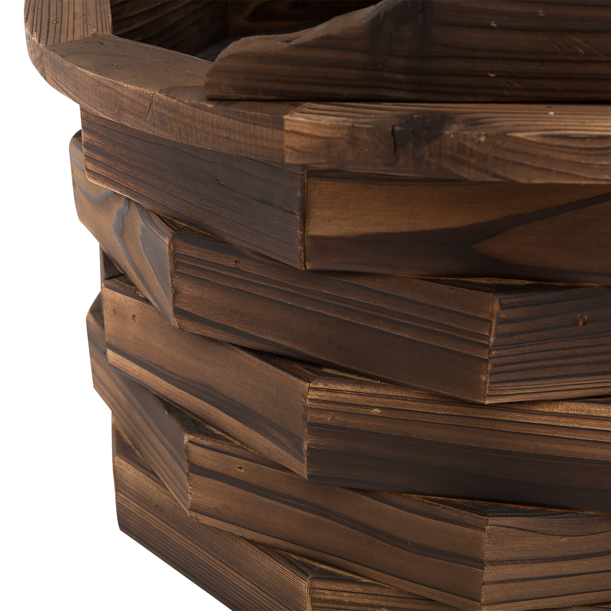Outsunny Wooden Garden Wishing Well Fountain Barrel Waterfall Rustic Wood with Pump Garden Décor Ornament 7