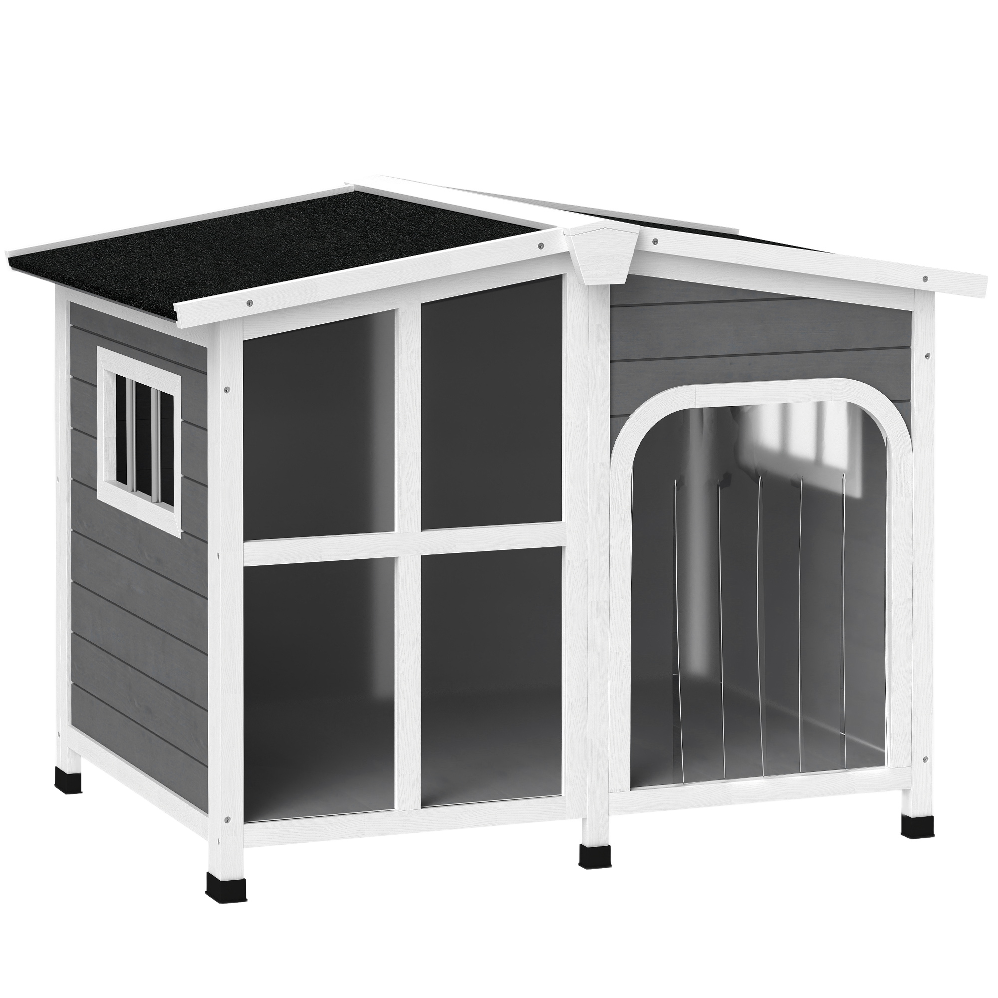 PawHut Indoor Dog Crate Furniture, Side End Table, with Soft Washable Cushion, Lockable Doors, for Large Dogs