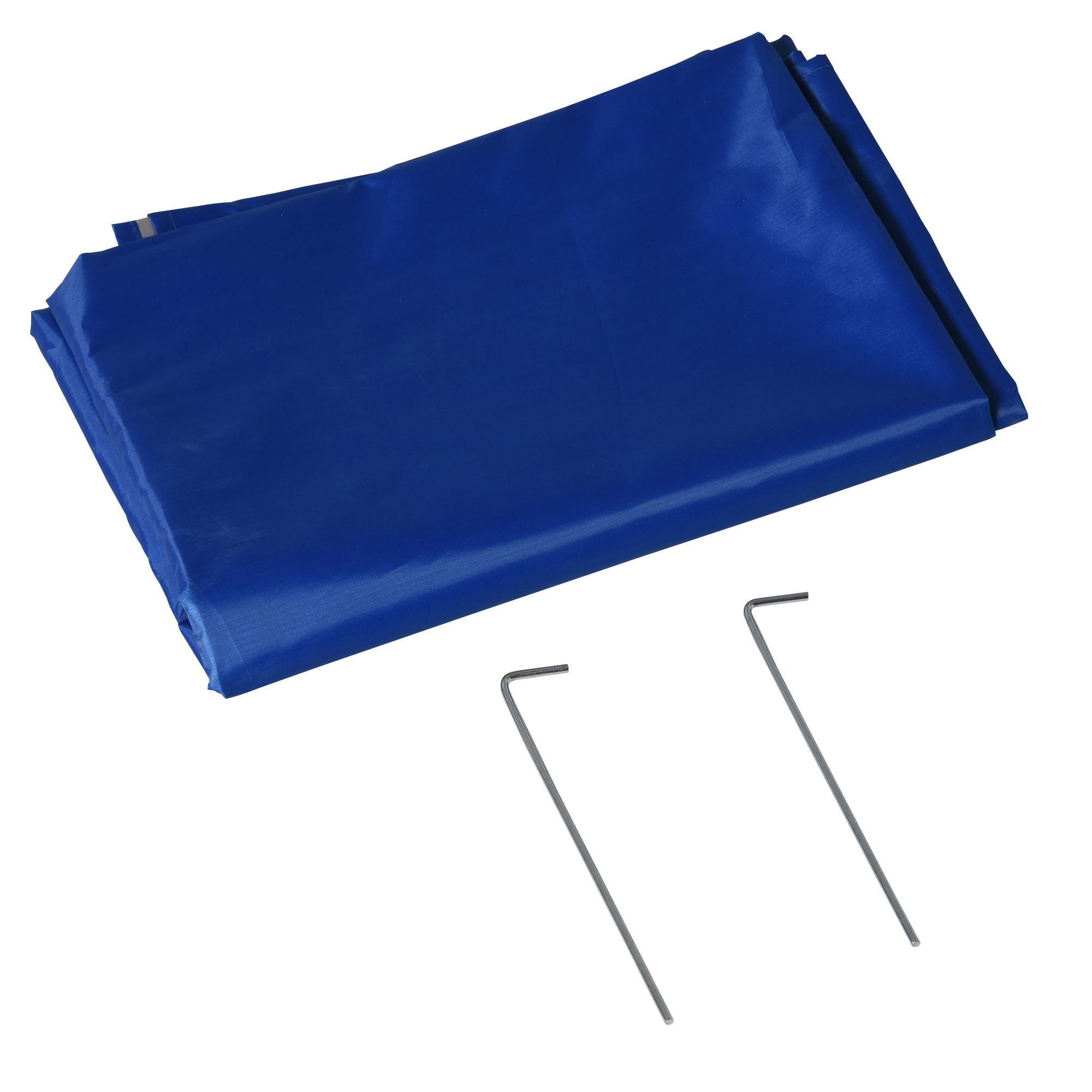 Outsunny 88" Arc 2.2M Fishing Umbrella Beach Parasol with Sides Brolly Shelter Canopy Shade with FREE Carry Bag Blue 9