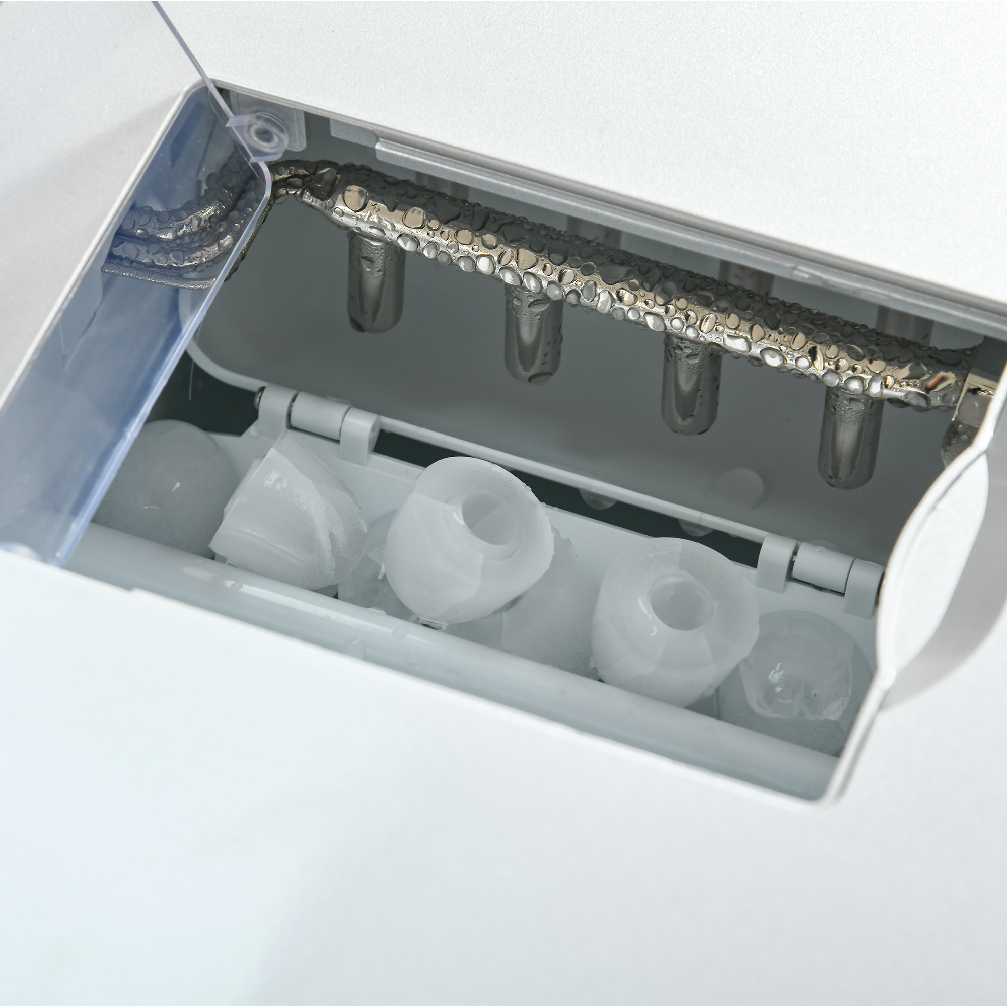 HOMCOM Countertop Ice Maker & Water Dispenser – 3L Capacity, 9 Cubes In 6-10 Mins, Black