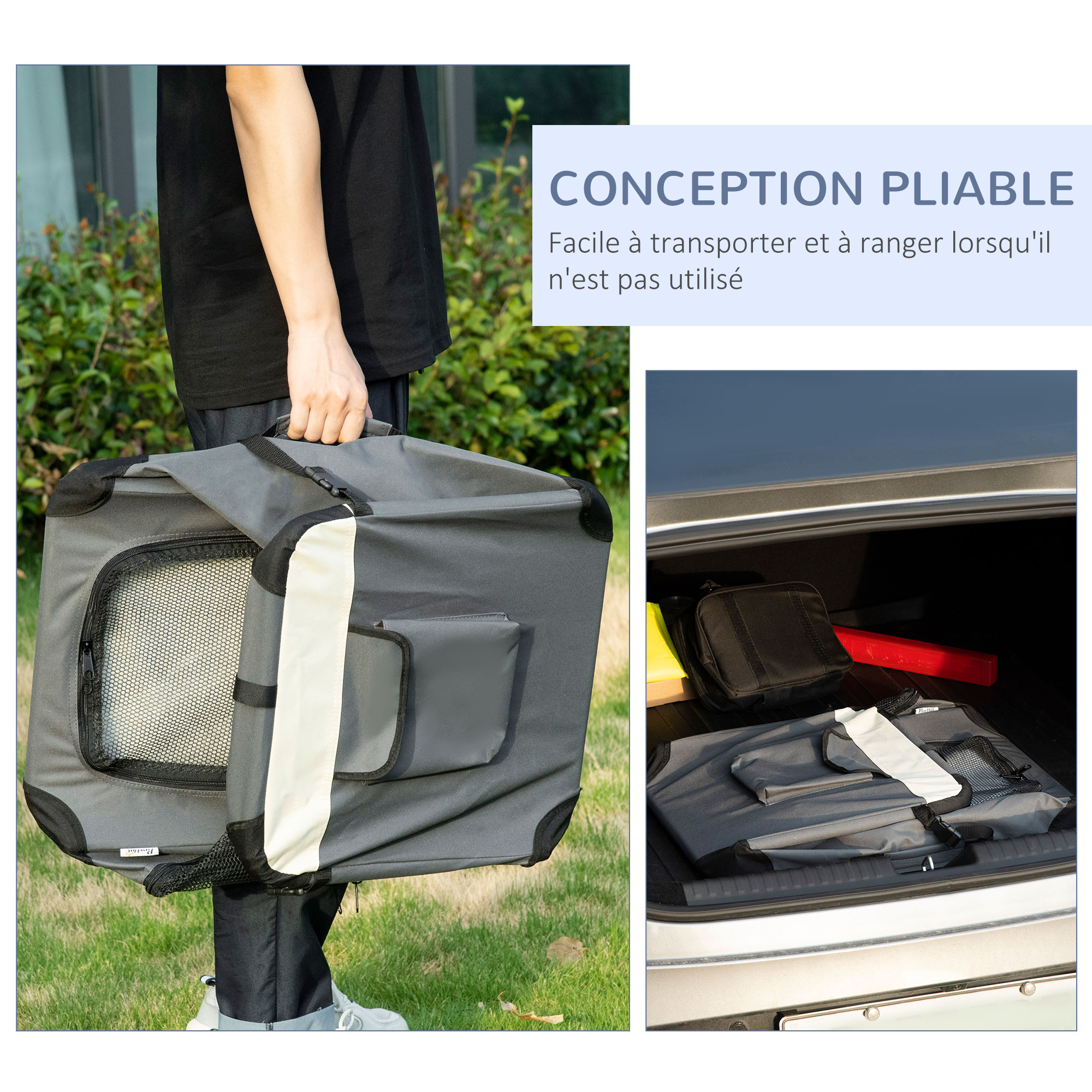 Siège D'auto Pour Animaux De Compagnie Sac De Transport Chien Et Chat Rembourre De Coton Pp Epais Sur Et Confortable Fond Antiderapant 50x54x33cm Gris 77825744 Siège D'auto Pour Animaux De Compagnie Sac De Transport Chien Et Chat Rembourre De Coton Pp Epais Sur Et Confortable Fond Antiderapant 50x54x33cm Gris 77825744