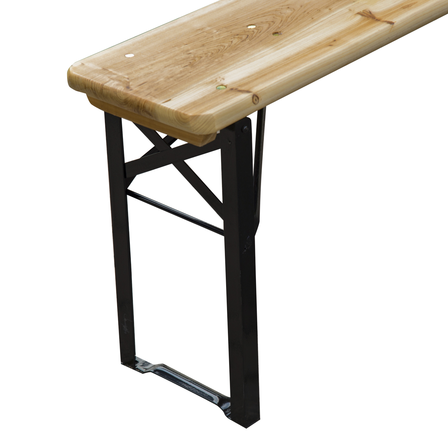 Outsunny Portable Folding Camping Picnic Table and Bench Set Garden BBQ Chairs Stools Trestle Wooden Wood (120cm(L) x 25cm(W) x 46cm(H)) 9