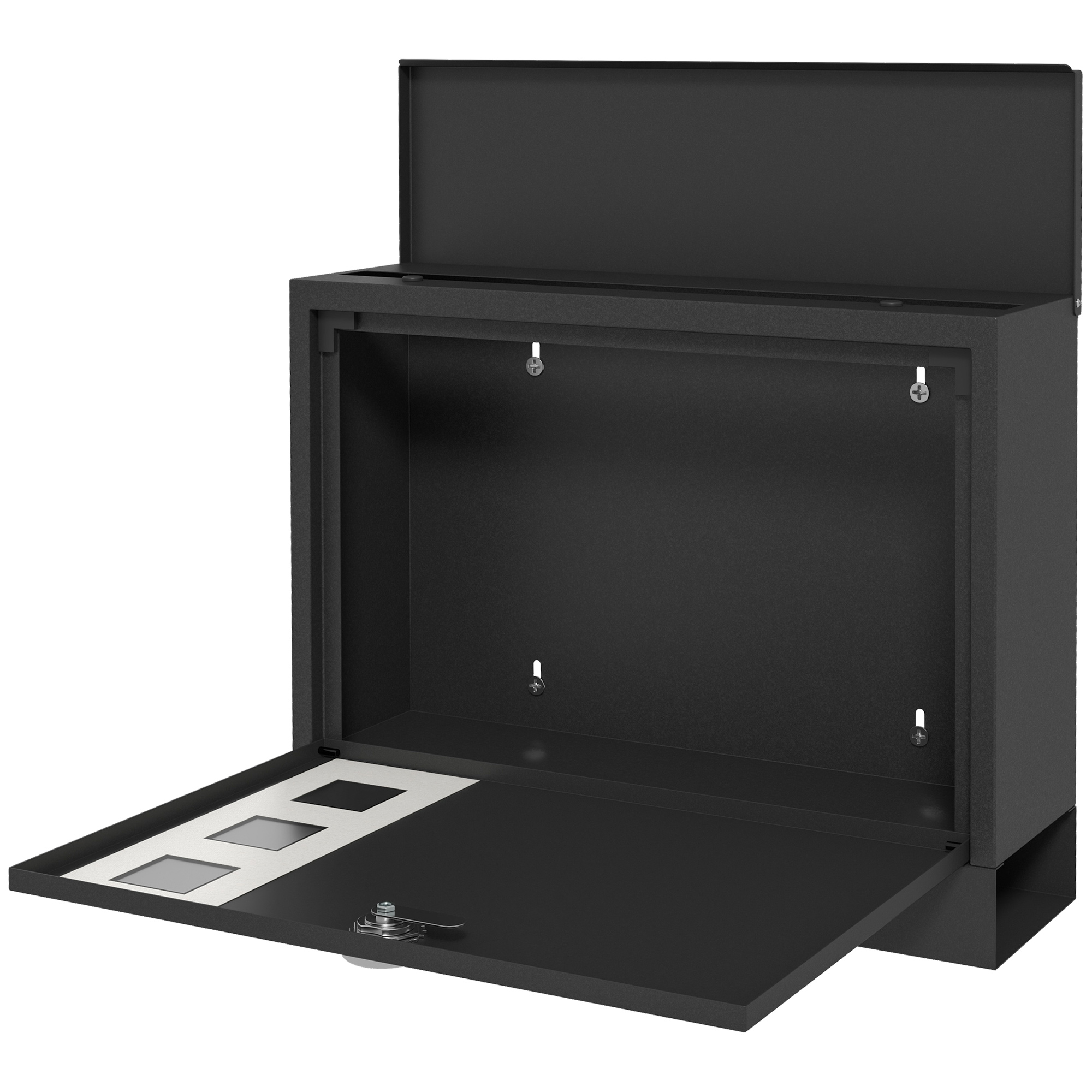 Tectake Cassetta Delle Lettere In Acciaio Inox Con Tubo Portagiornali - 3