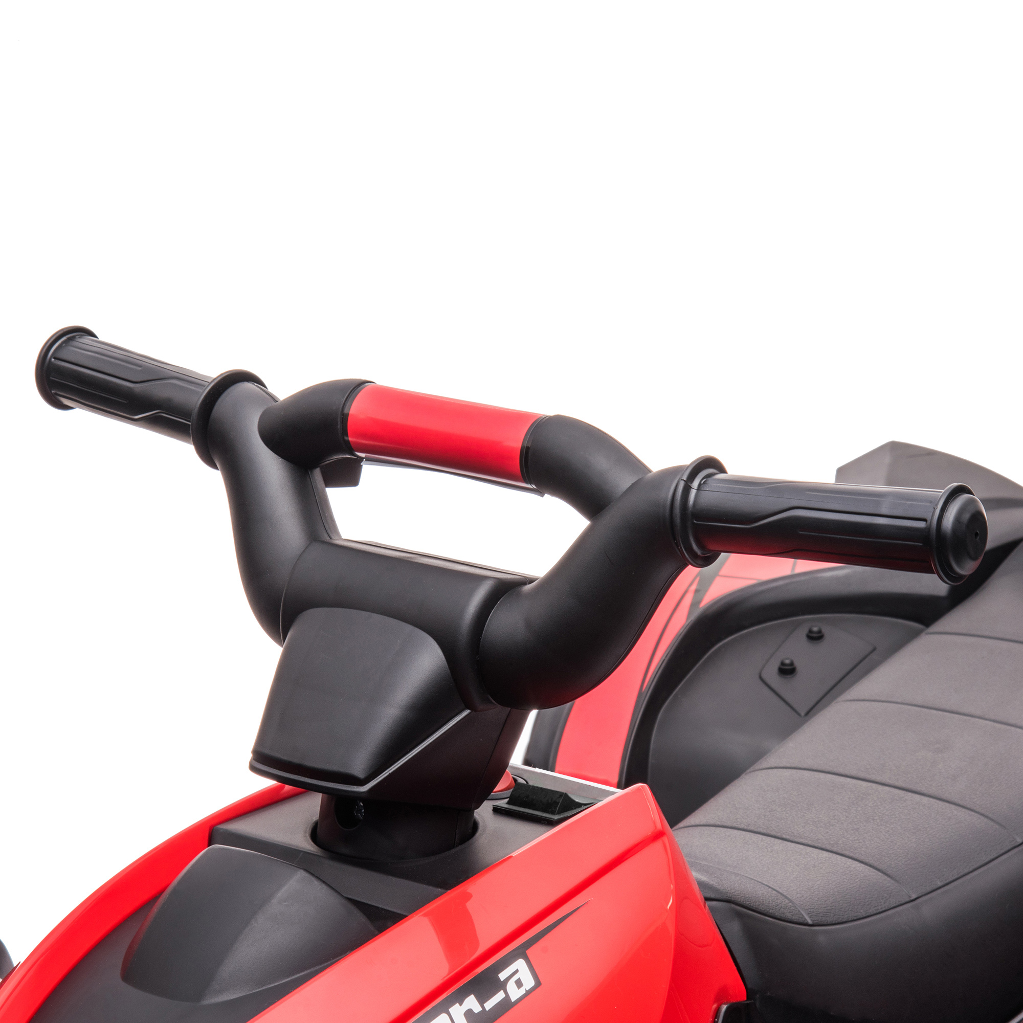 HOMCOM 12V Ride-On Quad Bike w/ Music, Horn, for Ages 3-5 Years Red 9