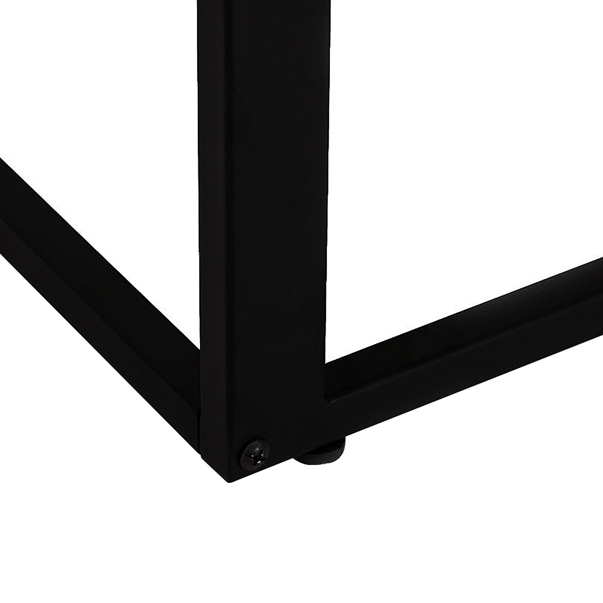 HOMCOM C-Shaped Side Table, Sofa End Table with Metal Frame, Accent Couch Table for Living room, Bedroom, Set of 2, Walnut and Black 9
