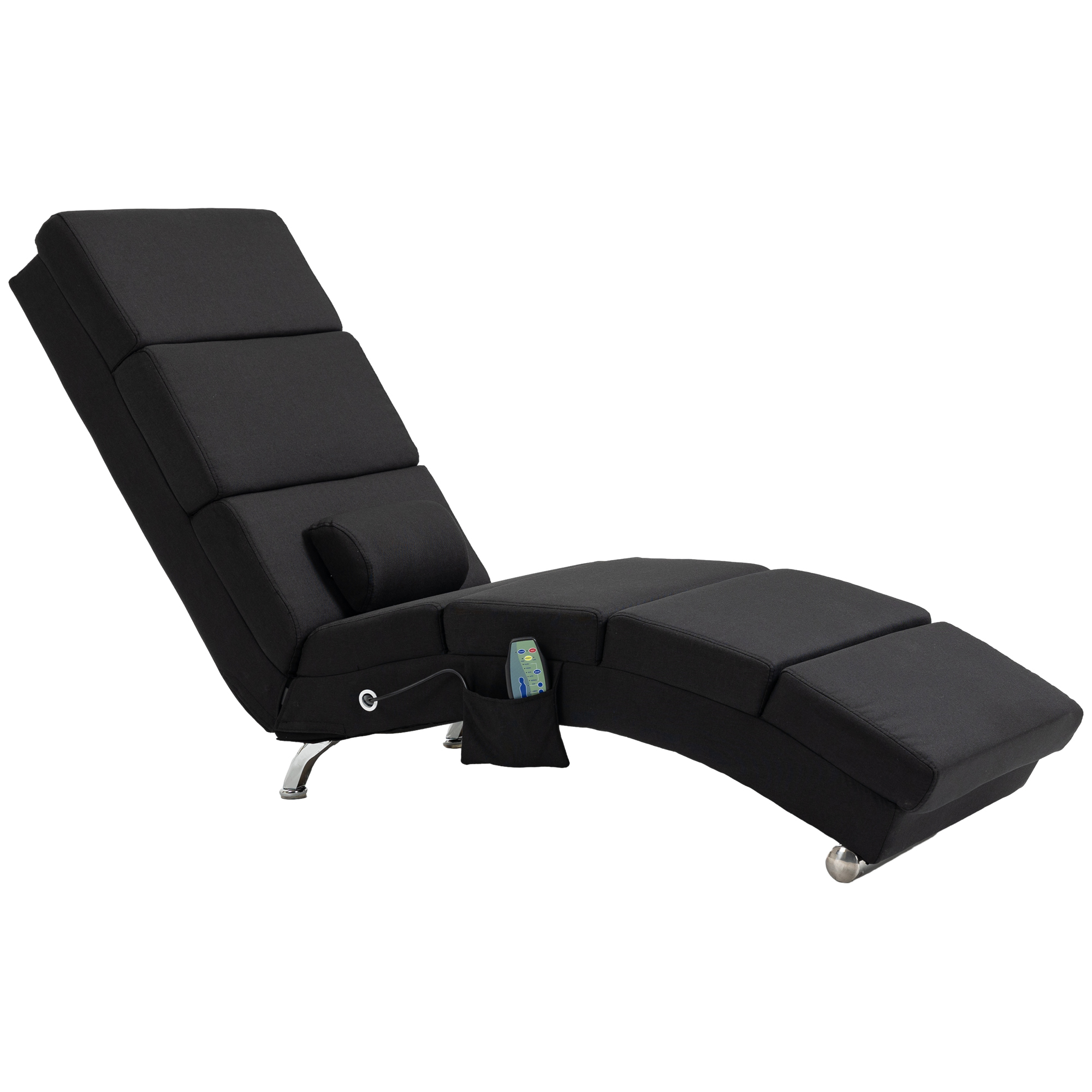 Fauteuil Relax HOMCOM Avec Repose-Pieds Réglable - Design Scandinave Gris, 94x66.5x100 Cm