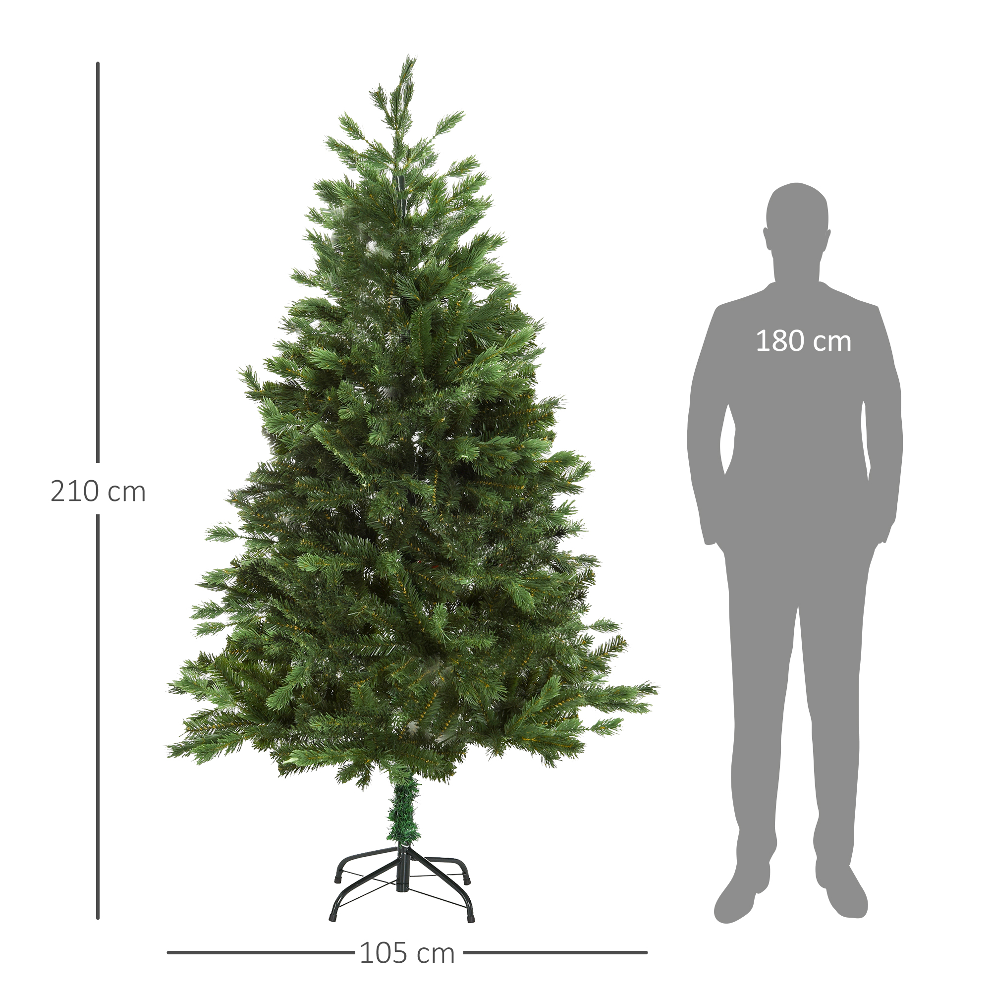 Albero di Natale Artificiale Innevato 120 cm 453 Rami Bianco | Leroy Merlin