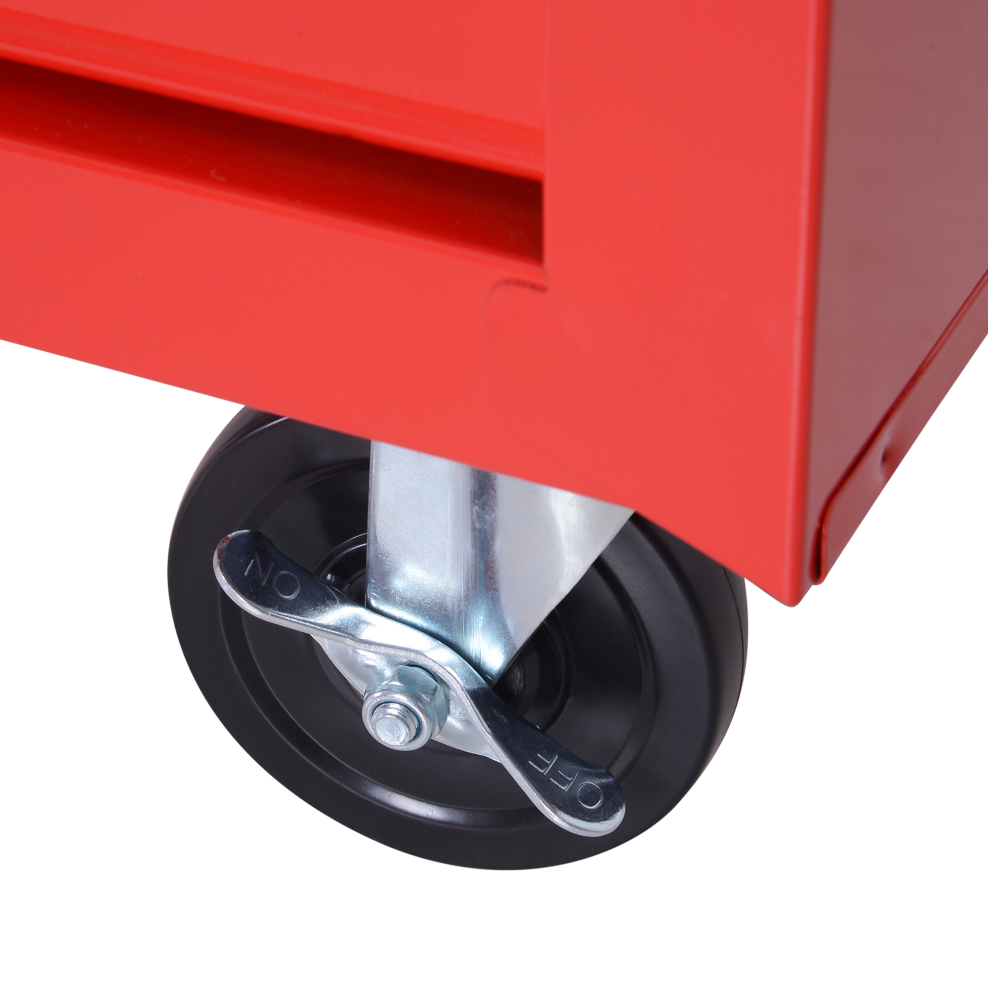 DURHAND 7-Drawer Tool Box on Wheels Tool Cabinet 150 Load with Lockable swivel castors, Red 9
