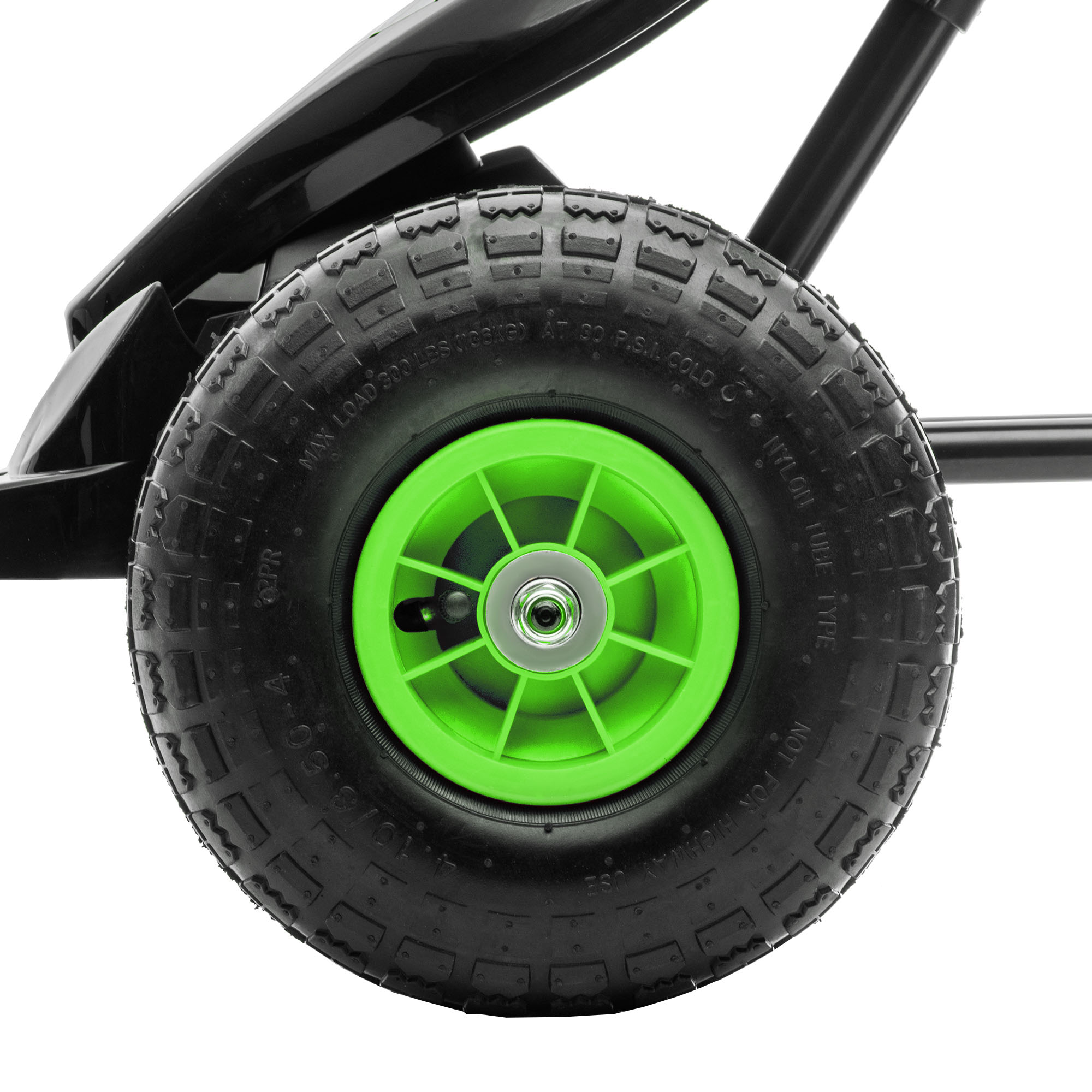 HOMCOM Kids Pedal Go Kart, with Adjustable Seat, Inflatable Tyres Green 9