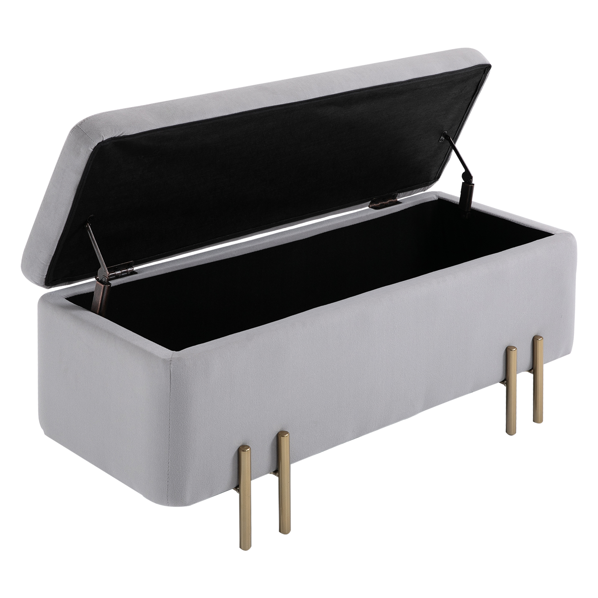 Panca ottomana con contenitori, panca portaoggetti da 100 cm, per camera da letto, grande poggiapiedi, ottomana marrone con contenitore per soggiorno, panca con spazio di archiviazione max 299,4 kg