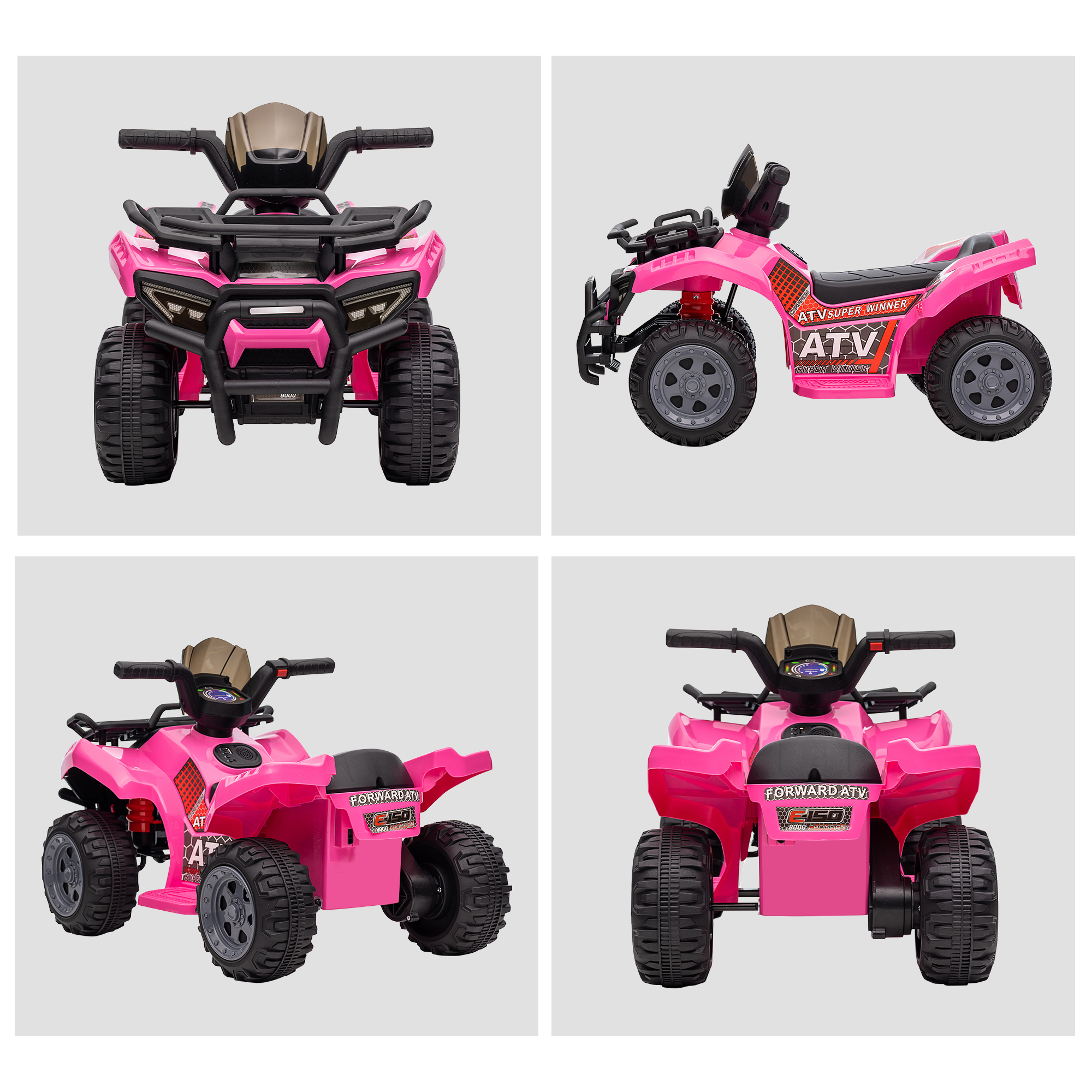 Electric Dirt Bike Aosom 6V Kids ATV Ride On 4-Wheeler Car