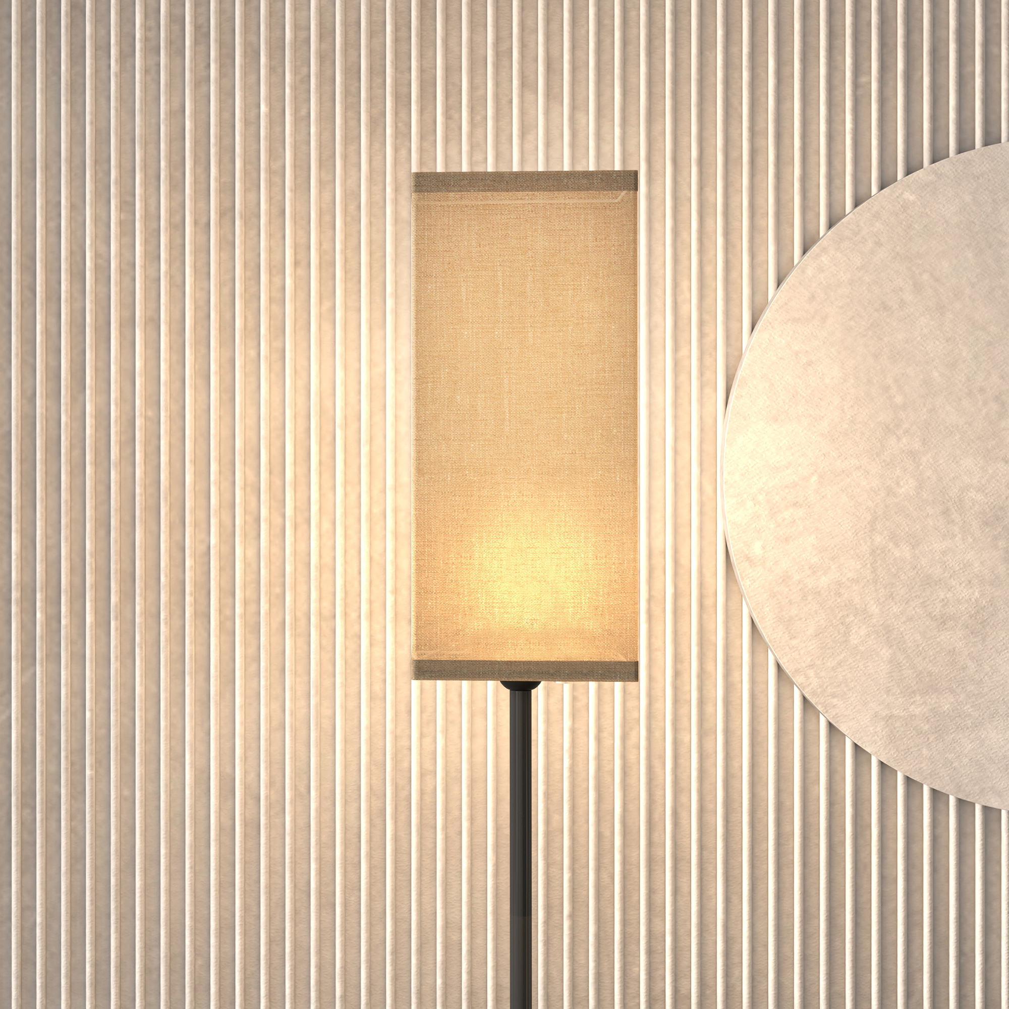 Lampadaire Salon HOMCOM - Abat-jour Lin Beige, Pied Doré 4 Colonnes, Interrupteur Au Pied, Douille E27 (161cm)