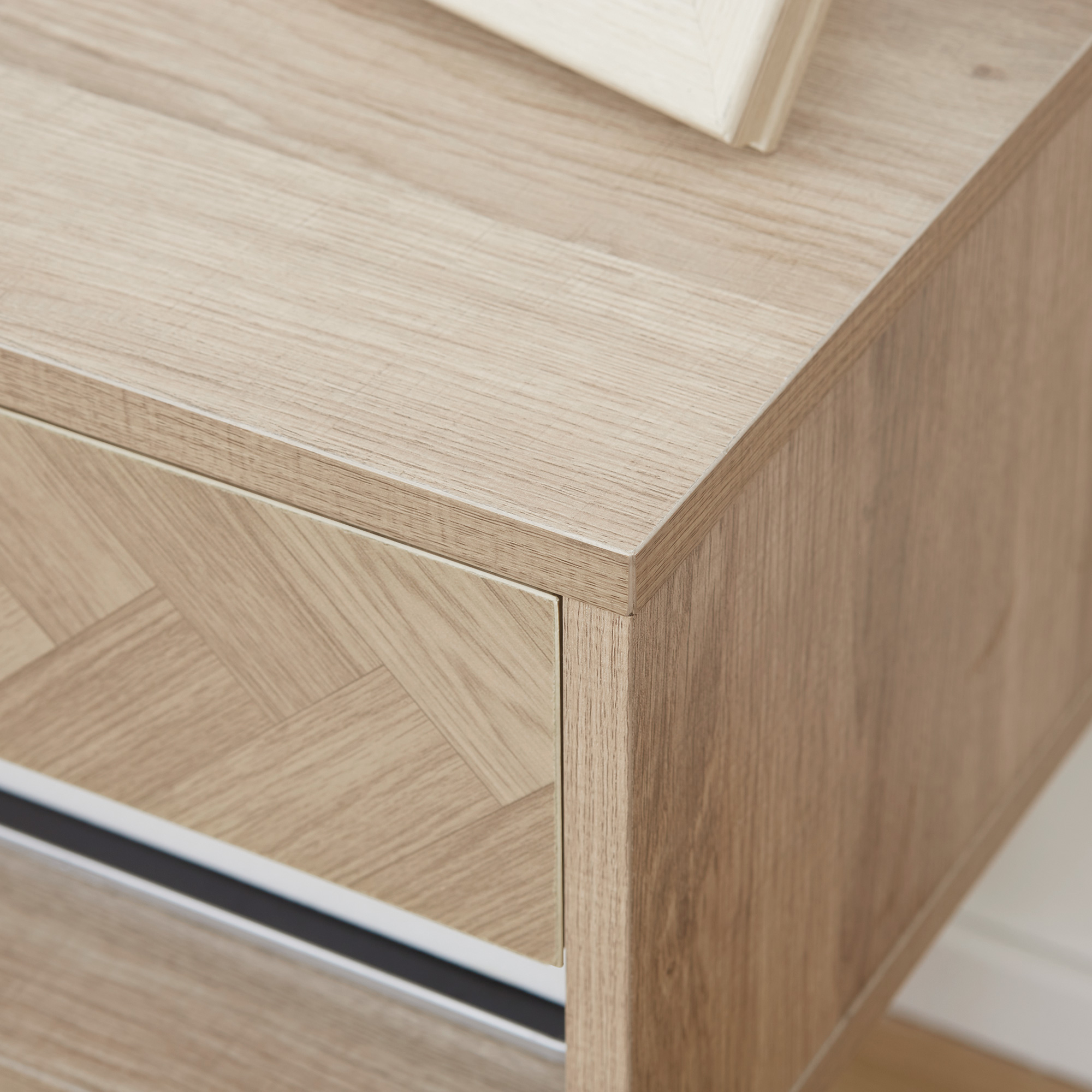 HOMCOM 2 Pieces Bedside Table Wall Mounted Nightstand with Drawer and Shelf for Bedroom, 37 x 32 x 21cm, Natural 9