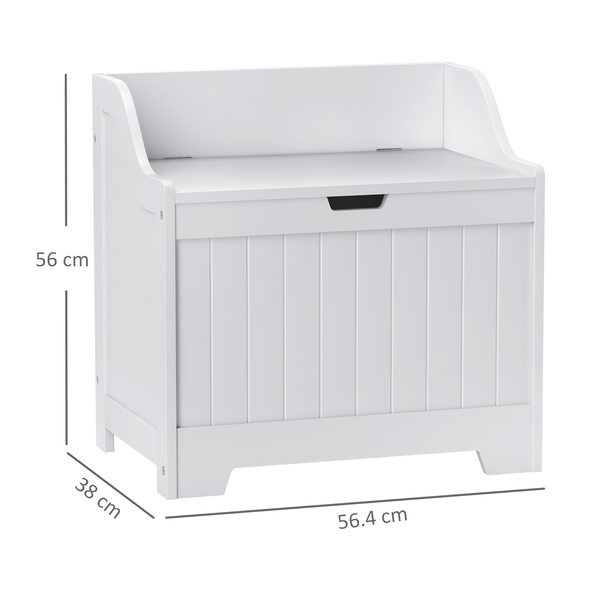 HOMCOM 61L Home Storage Chest White 3