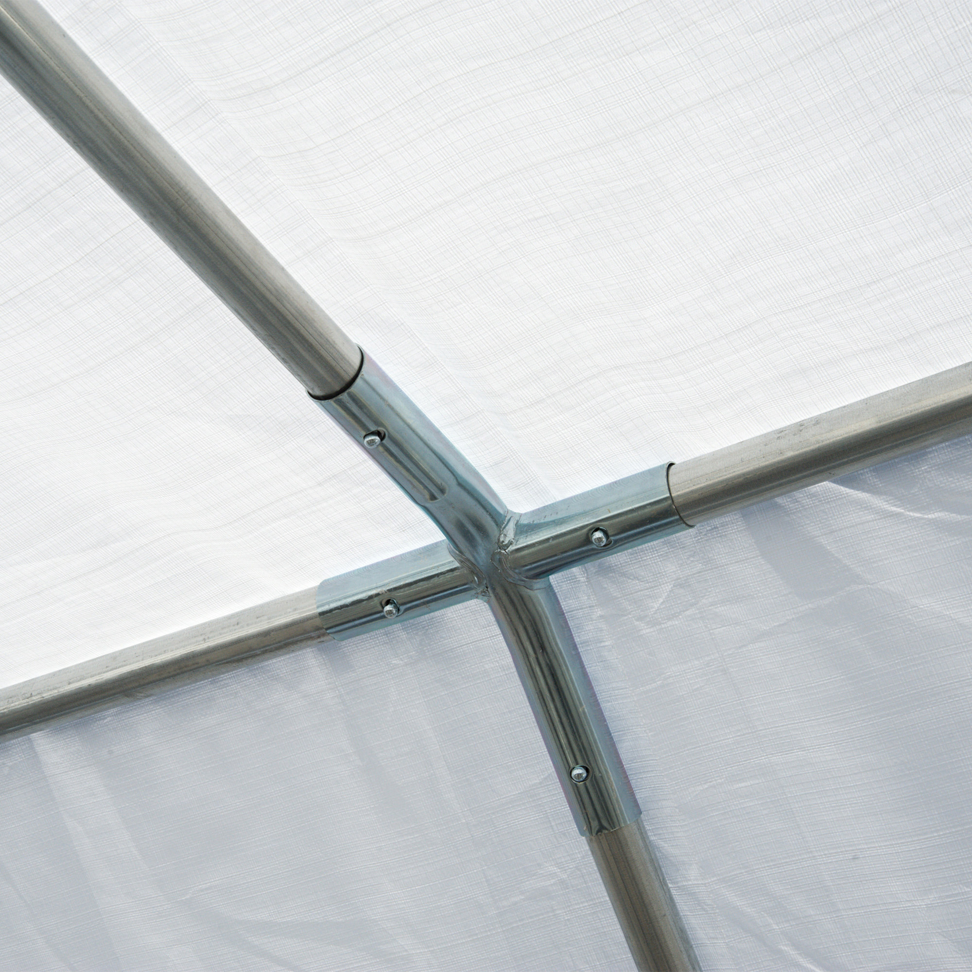 Outsunny 8m x 4m Garden Gazebo Marquee Wedding Shelter Level 4 Wind Protection, White 8
