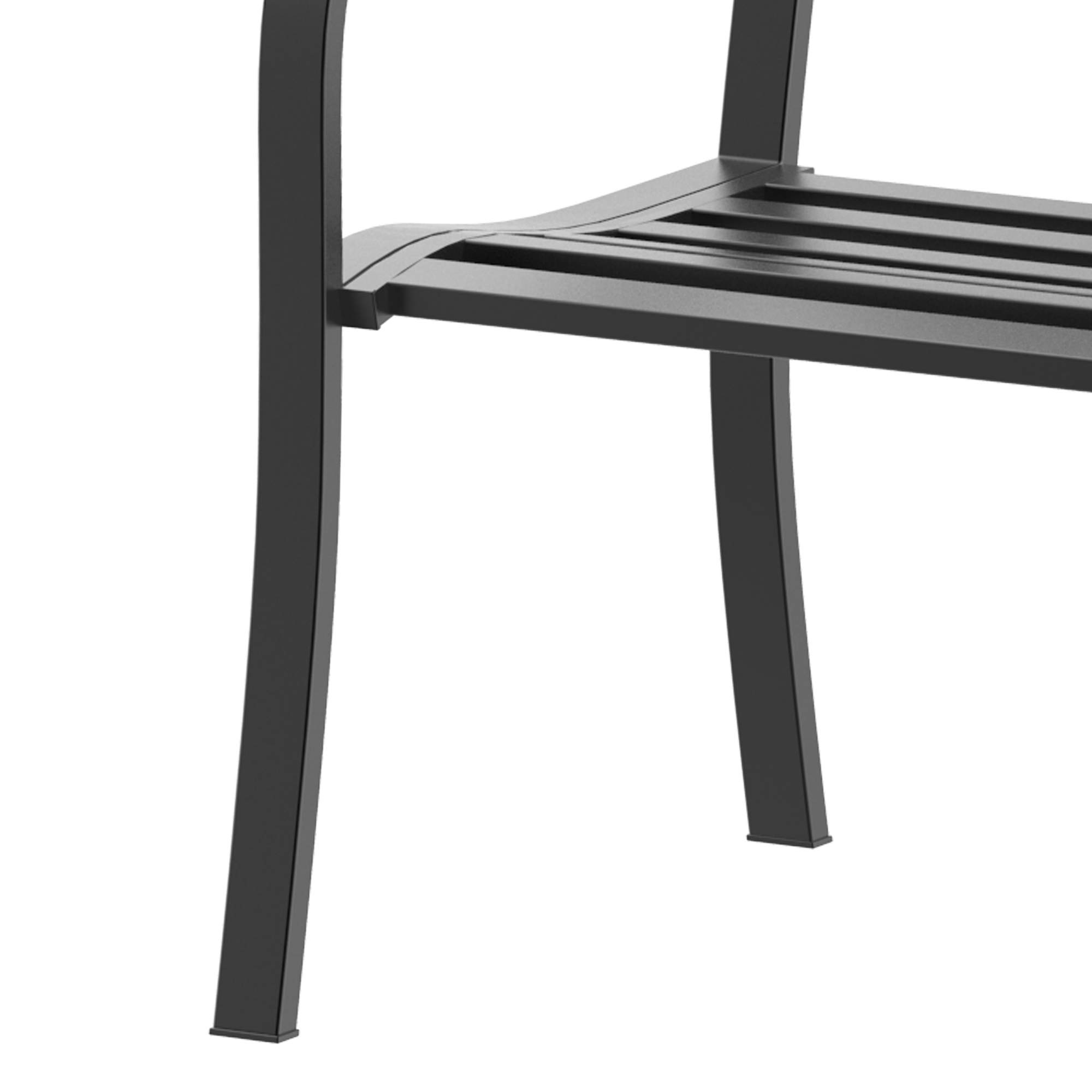 Panchina Da Giardino Outsunny - Metallo Nero, 127x60x85cm, Portata 240kg - Foto 4