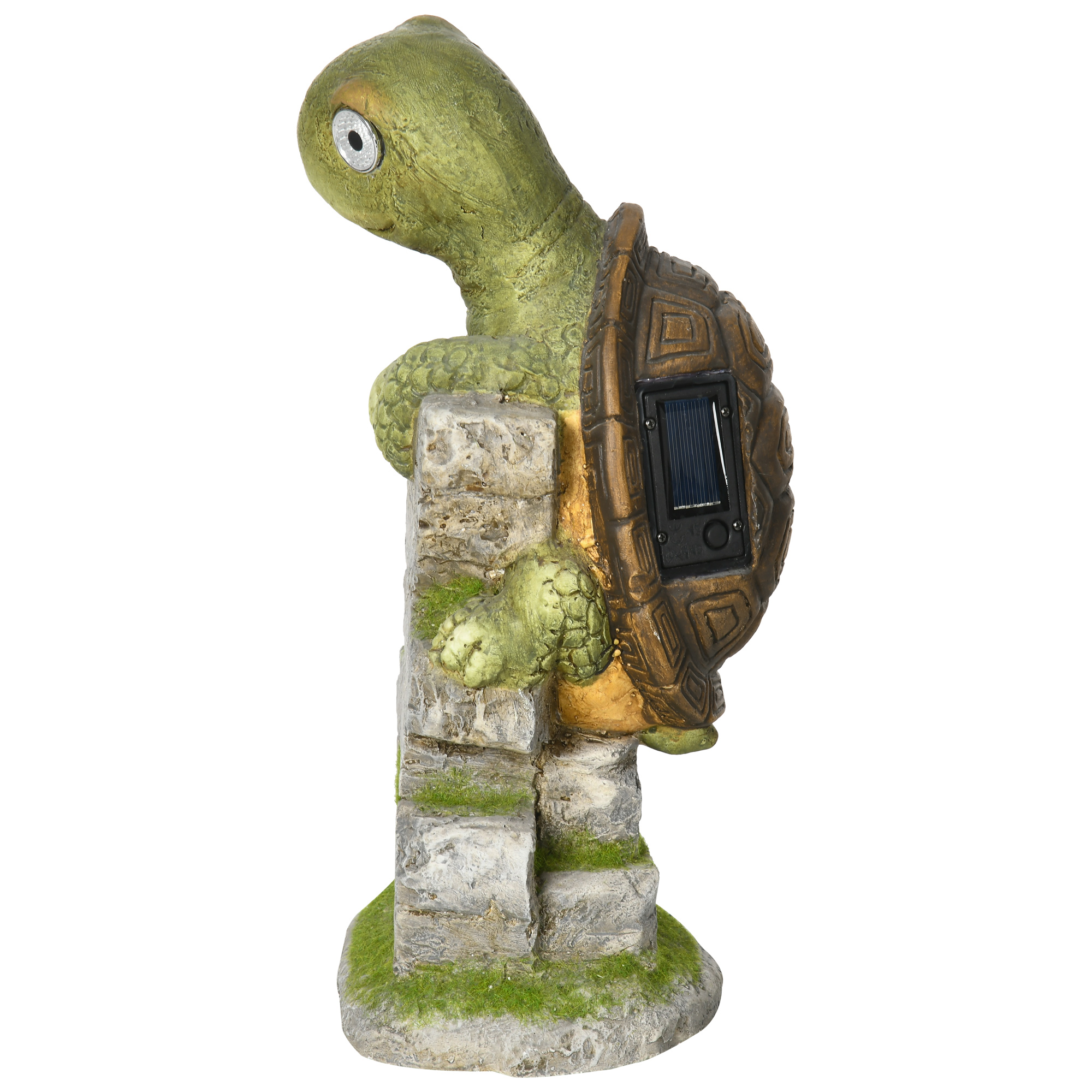 Outsunny Vivid Tortoise Art Sculpture with Solar LED Light, Colourful Garden Statue, Outdoor Ornament Home Decoration for Porch, Deck, Grass 7
