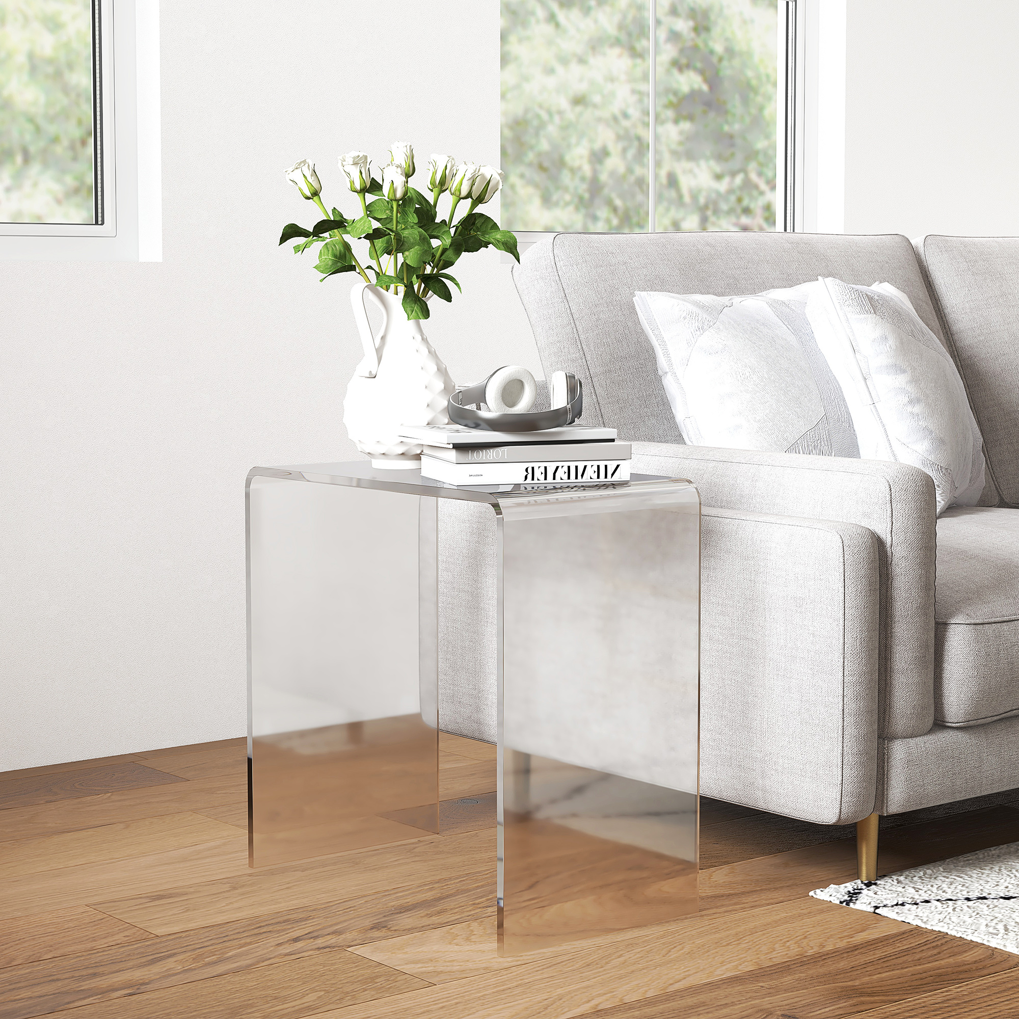 Libreria con 5 ripiani colore bianco frassinato 64x180H cm - Alessia