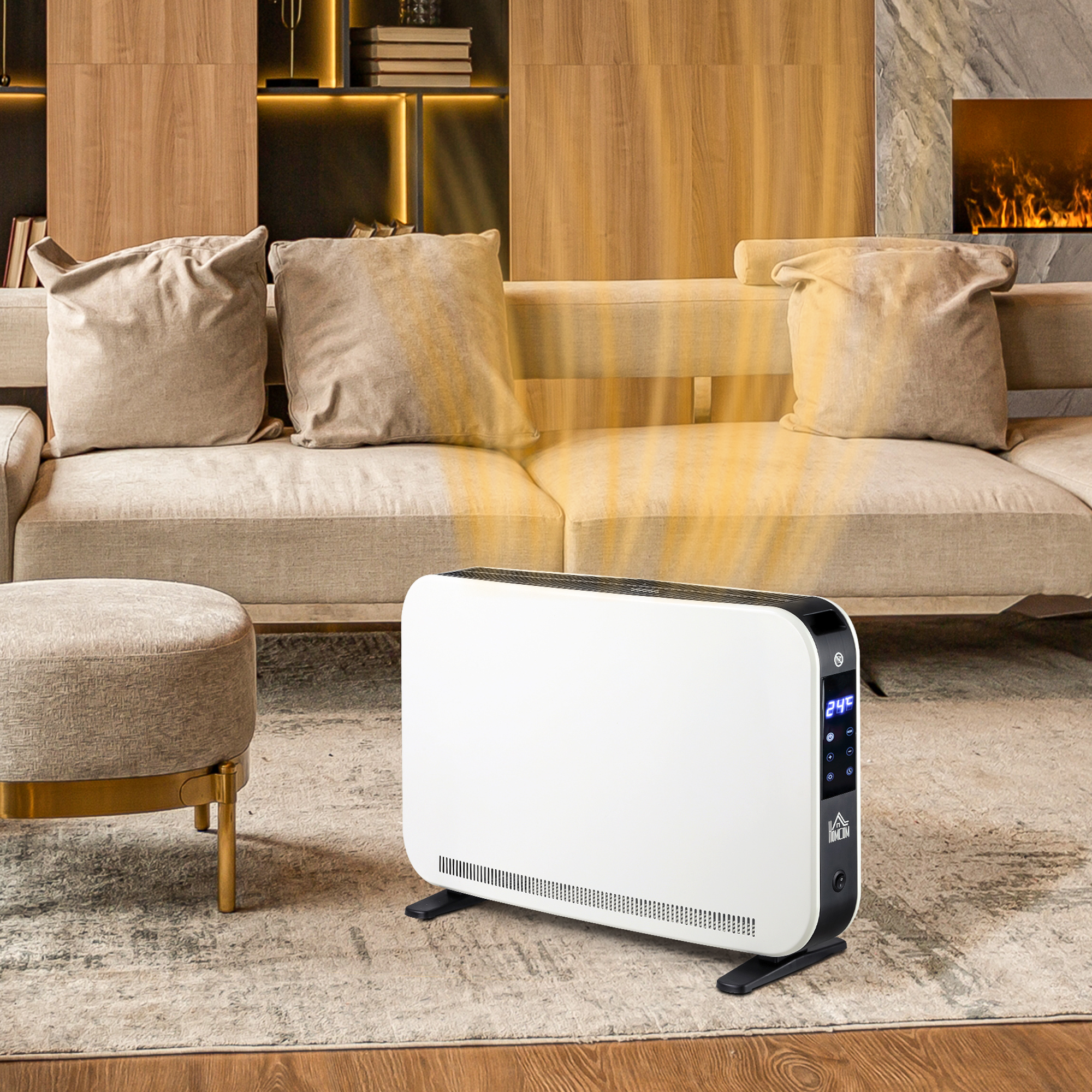 HOMCOM Three-Mode Modern Slimline Heater, 7-35℃ Temperature 2