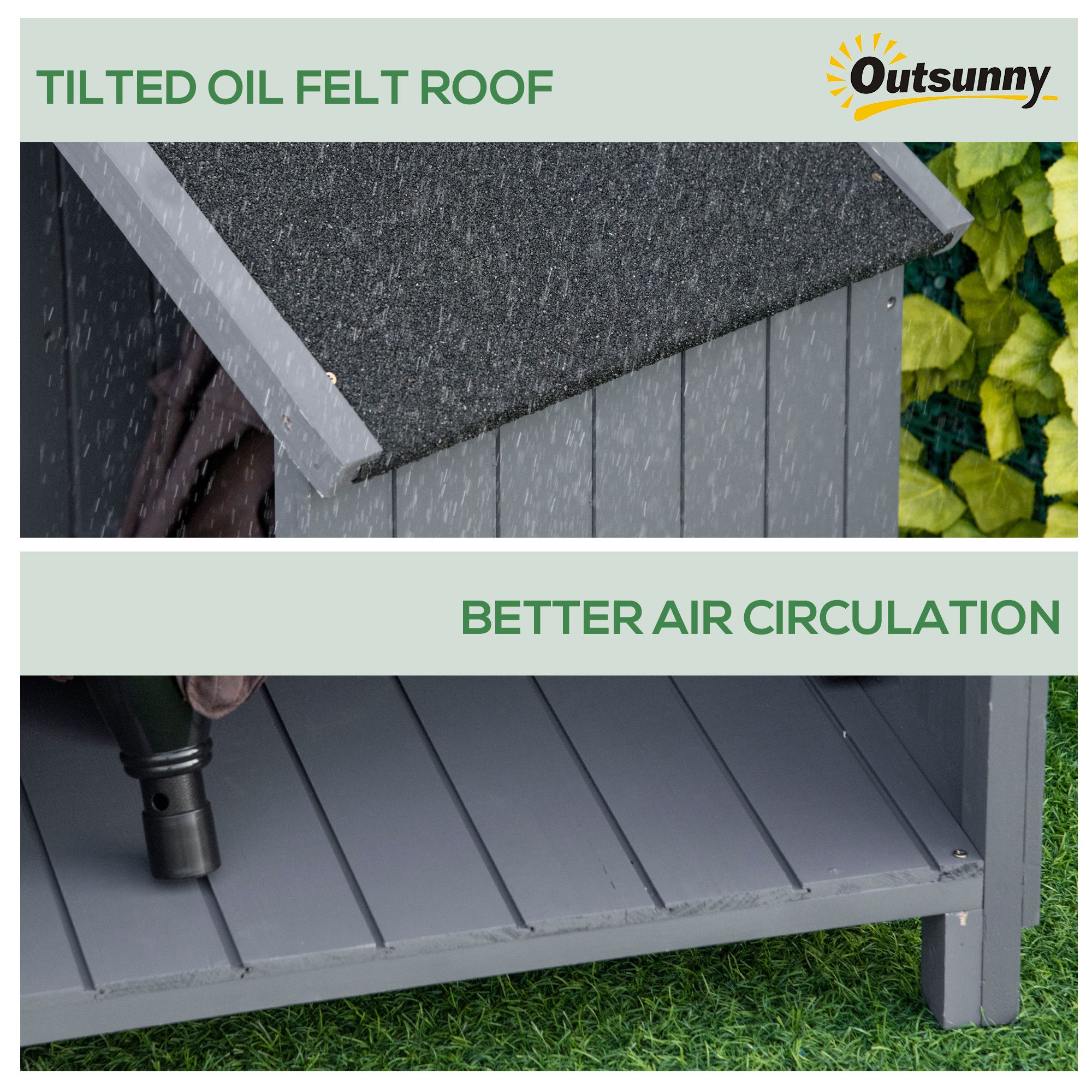 Outsunny Garden Outdoor Storage Shed Outdoor Tool Shed with 3 Shelves and Tilt Roof, 129x51.5x180cm, Grey 5