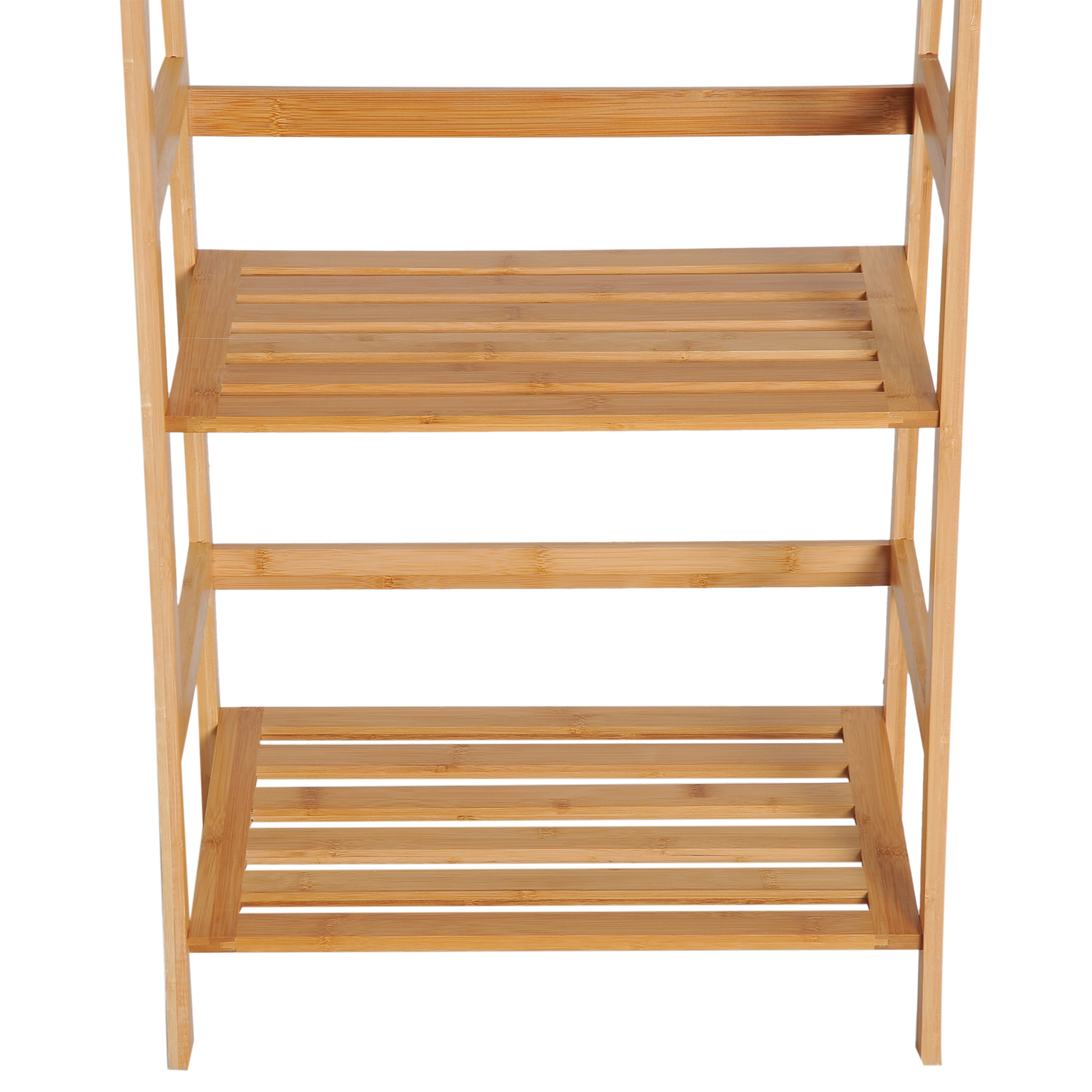 HOMCOM Bamboo Ladder Shelf, 4-Tier Bookshelf, Freestanding Bookcase for Living Room, Study, Bedroom, Home Office, 48 x 31.5 x 120cm, Natural Wood Effect 7