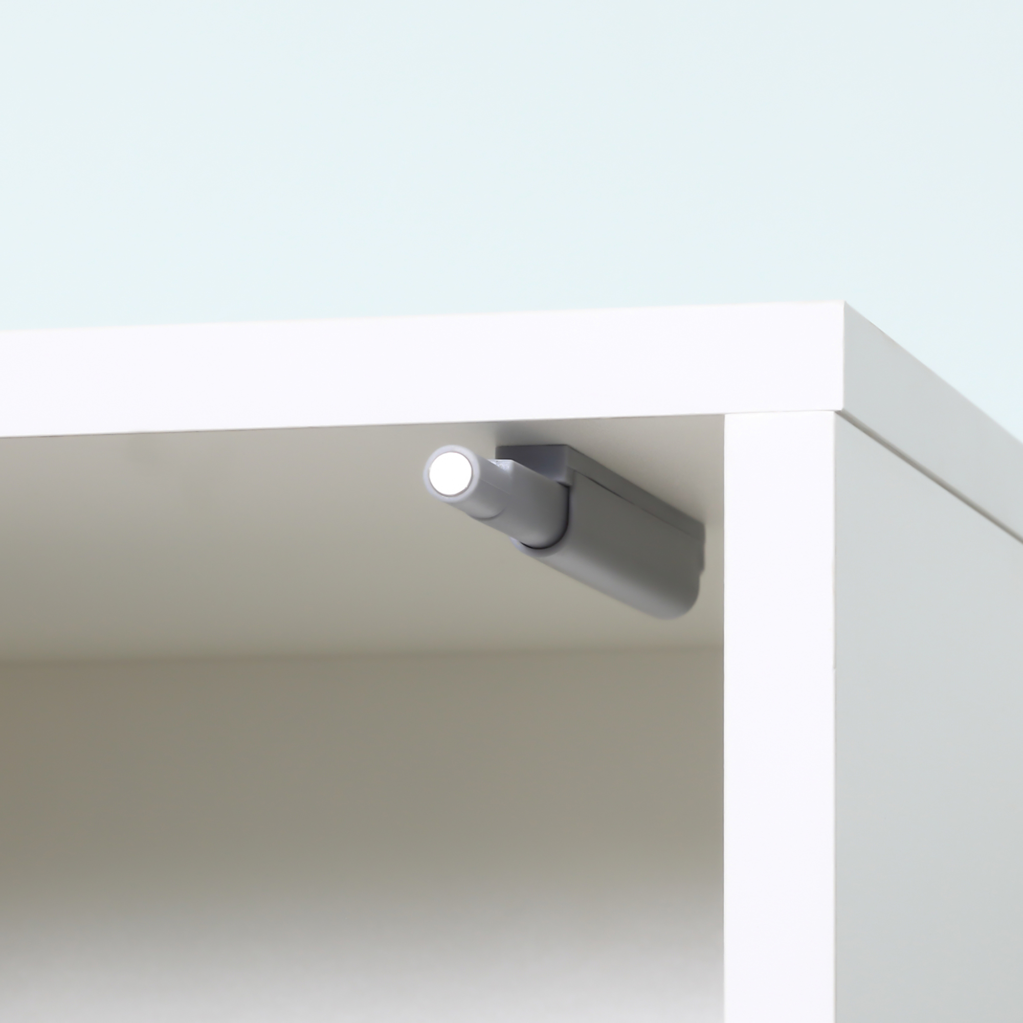 kleankin Tall Bathroom Cabinet with Mirror and Adjustable Shelf White 9