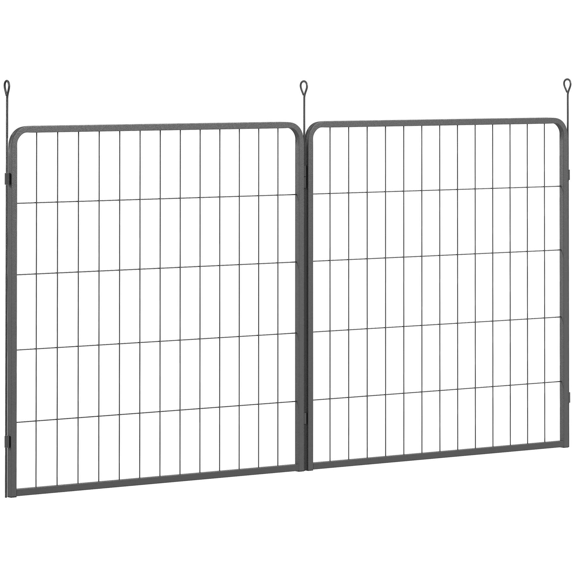 PawHut Two-Piece Dog Pen Expansion Pack for Small Dogs, 60cm Tall Animal Pen with Three Connecting Stakes