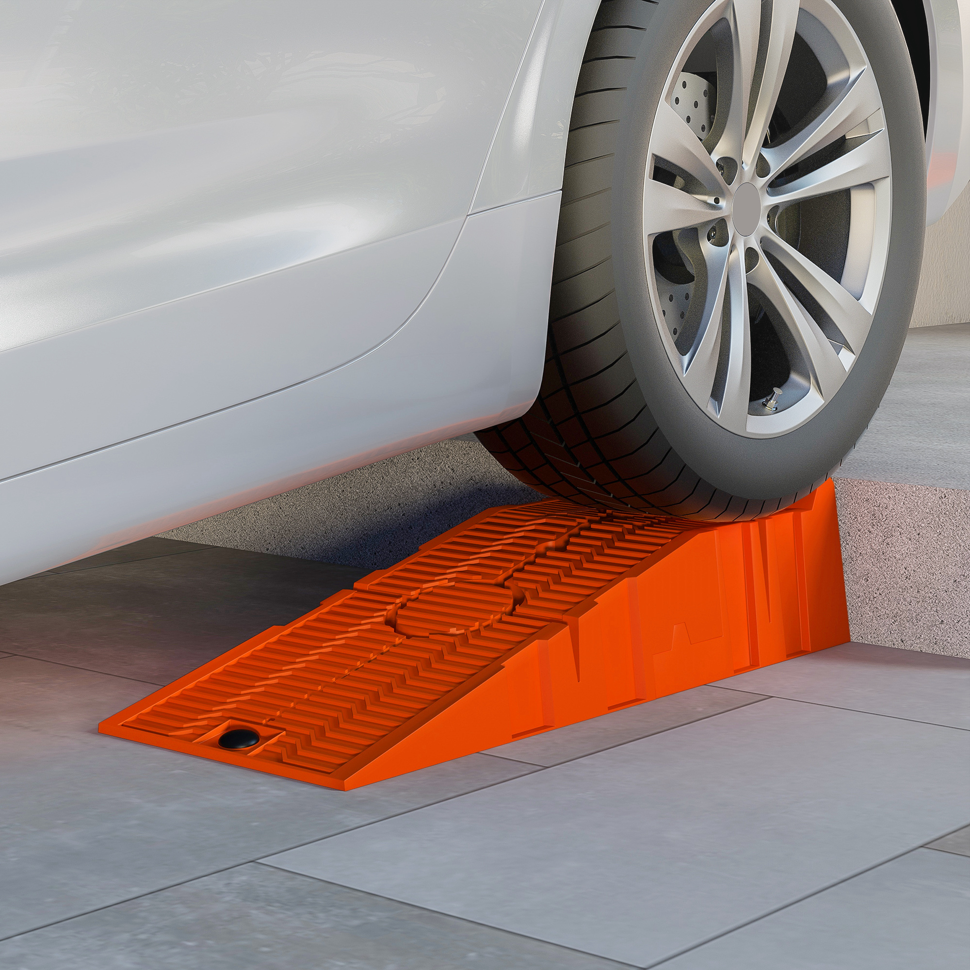 Heavy Duty Plastic Car Lifting Ramps, 5 Ton, Black | Aosom UK