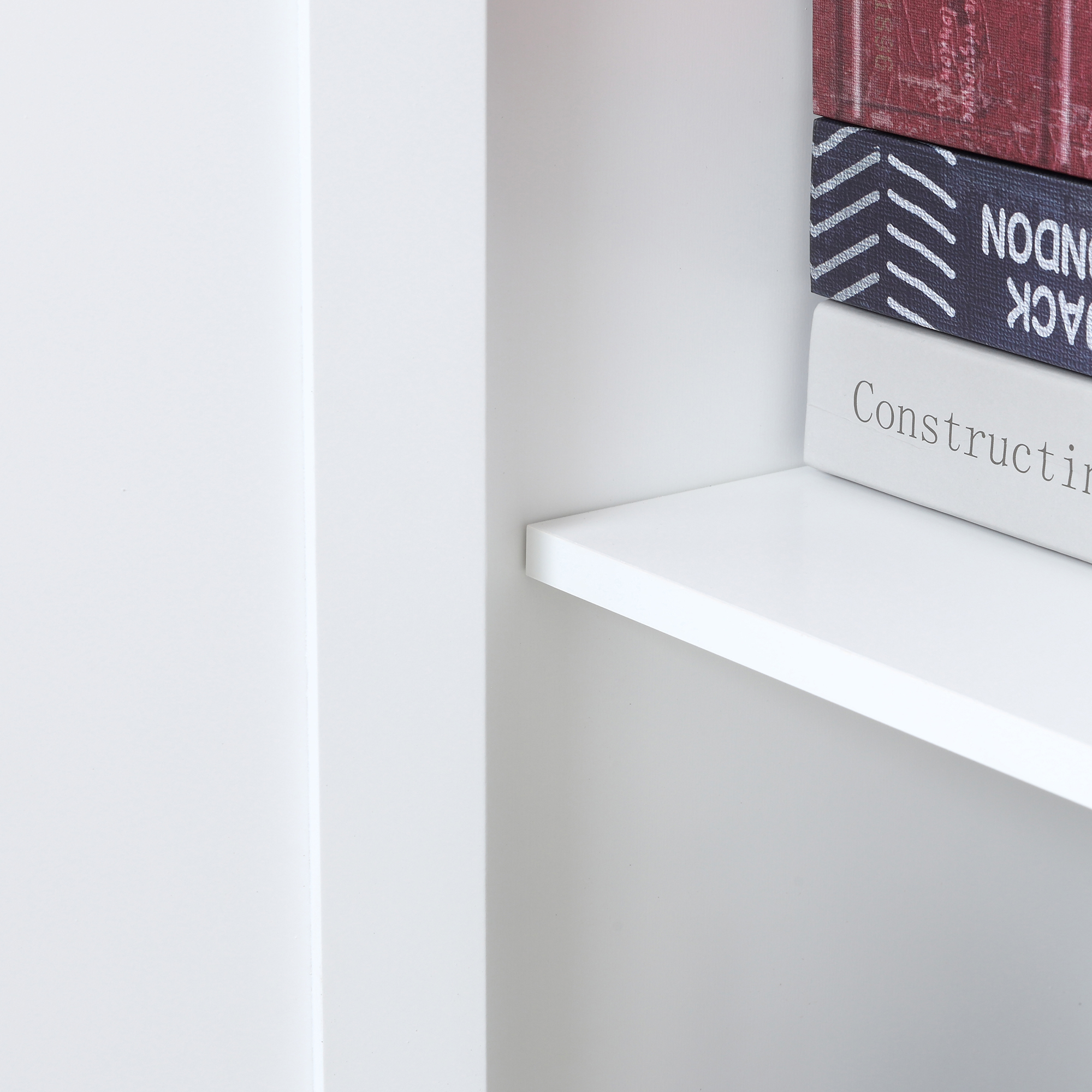 HOMCOM Accent Floor Storage Cabinet Kitchen Cupboard with Adjustable Shelves and 2 Lower Doors, White 9