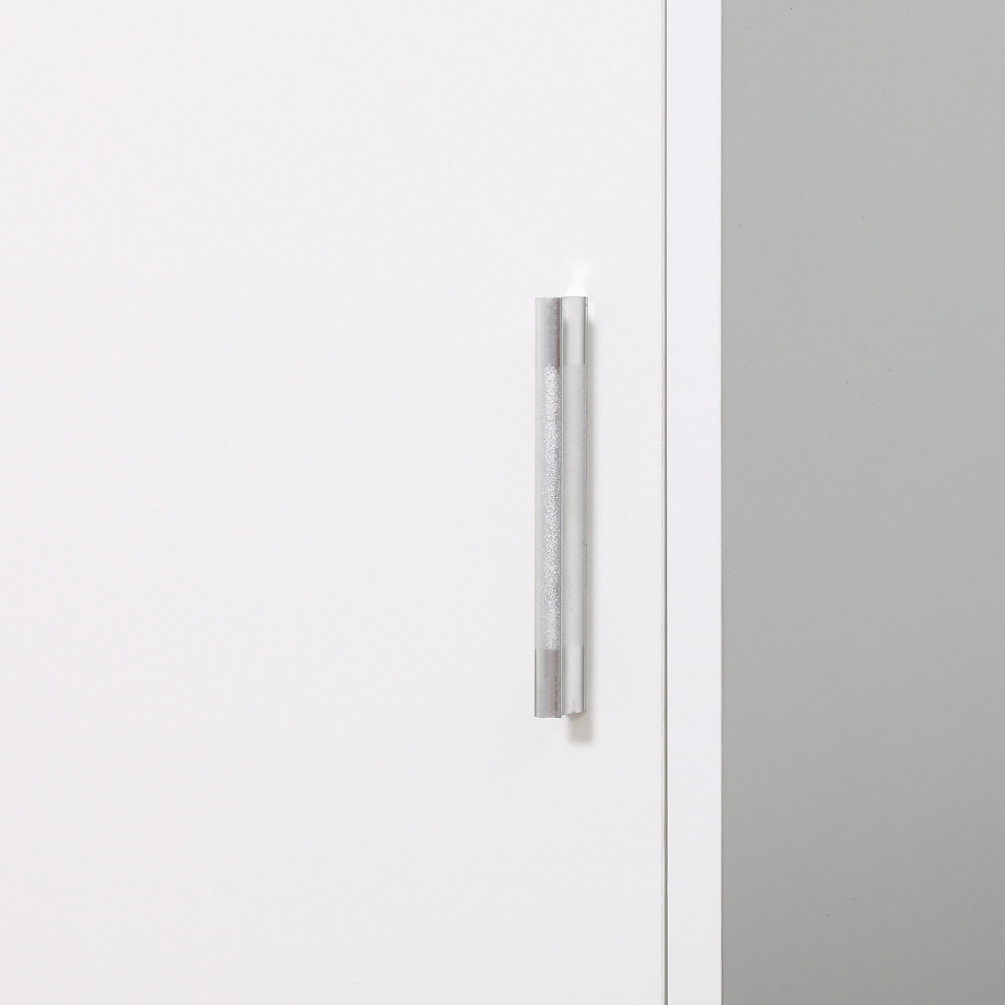 kleankin Tall Bathroom Cabinet with Mirror and Adjustable Shelf White 8
