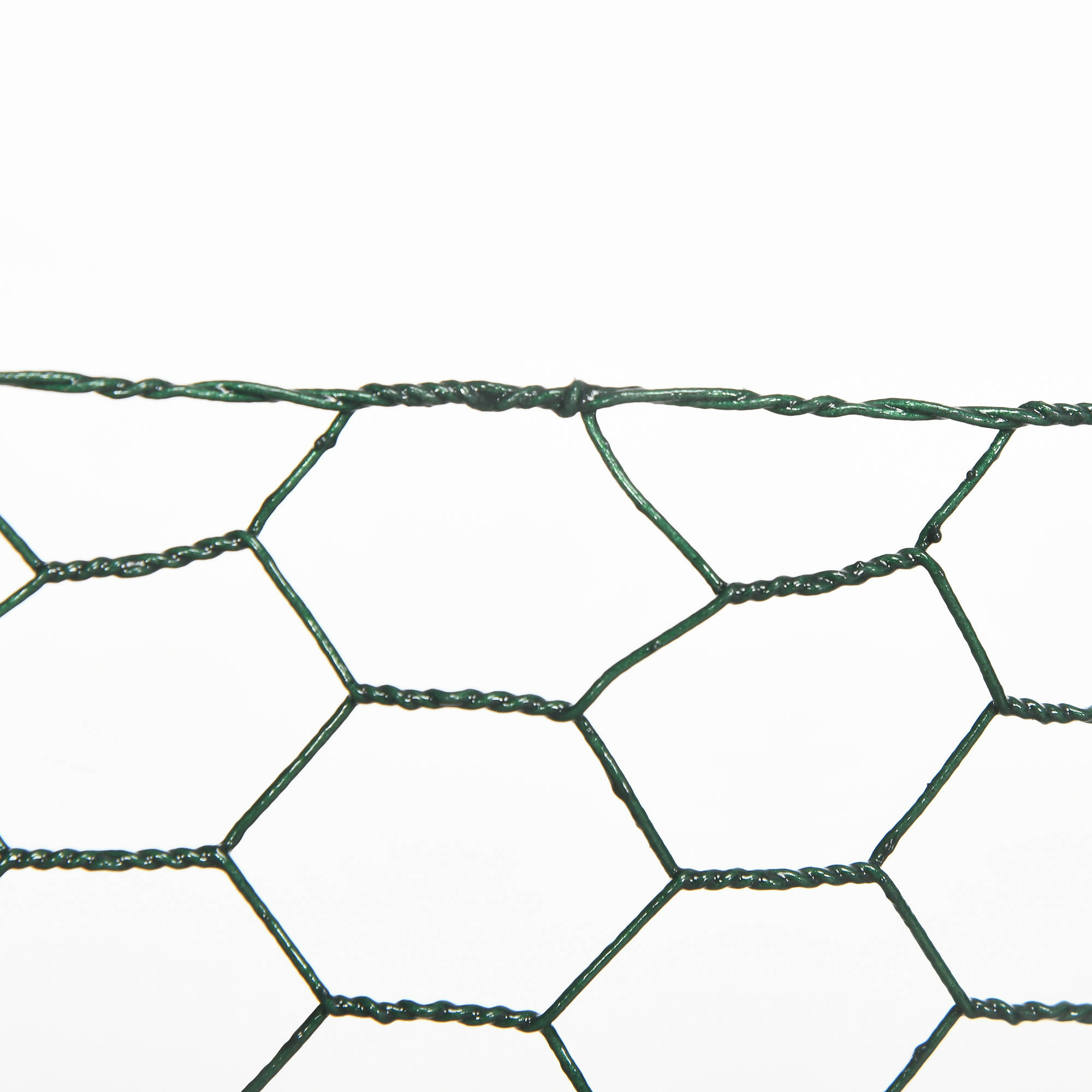 PawHut 1m x 25m Chicken Wire Mesh, Foldable PVC Coated Welded Garden Fence, Roll Poultry Netting, for Rabbits, Ducks, Geese Dark Green 7