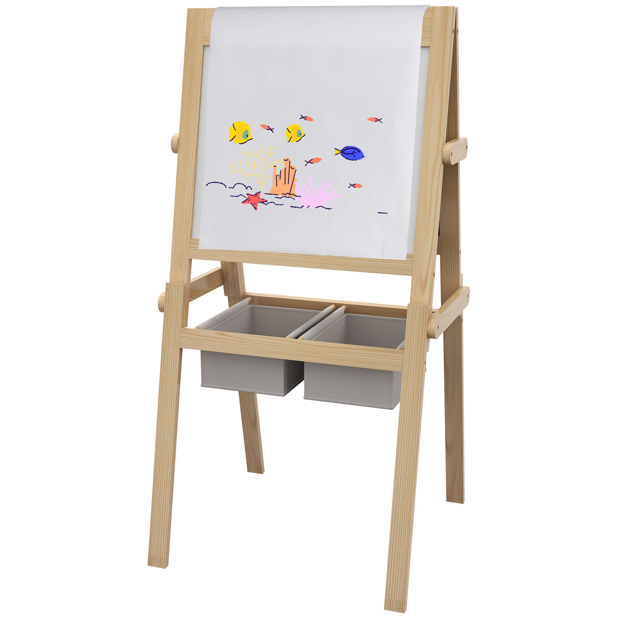 Tableau Chevalet Enfant 3 En 1 Avec Tableau Blanc Magnétique à Prix