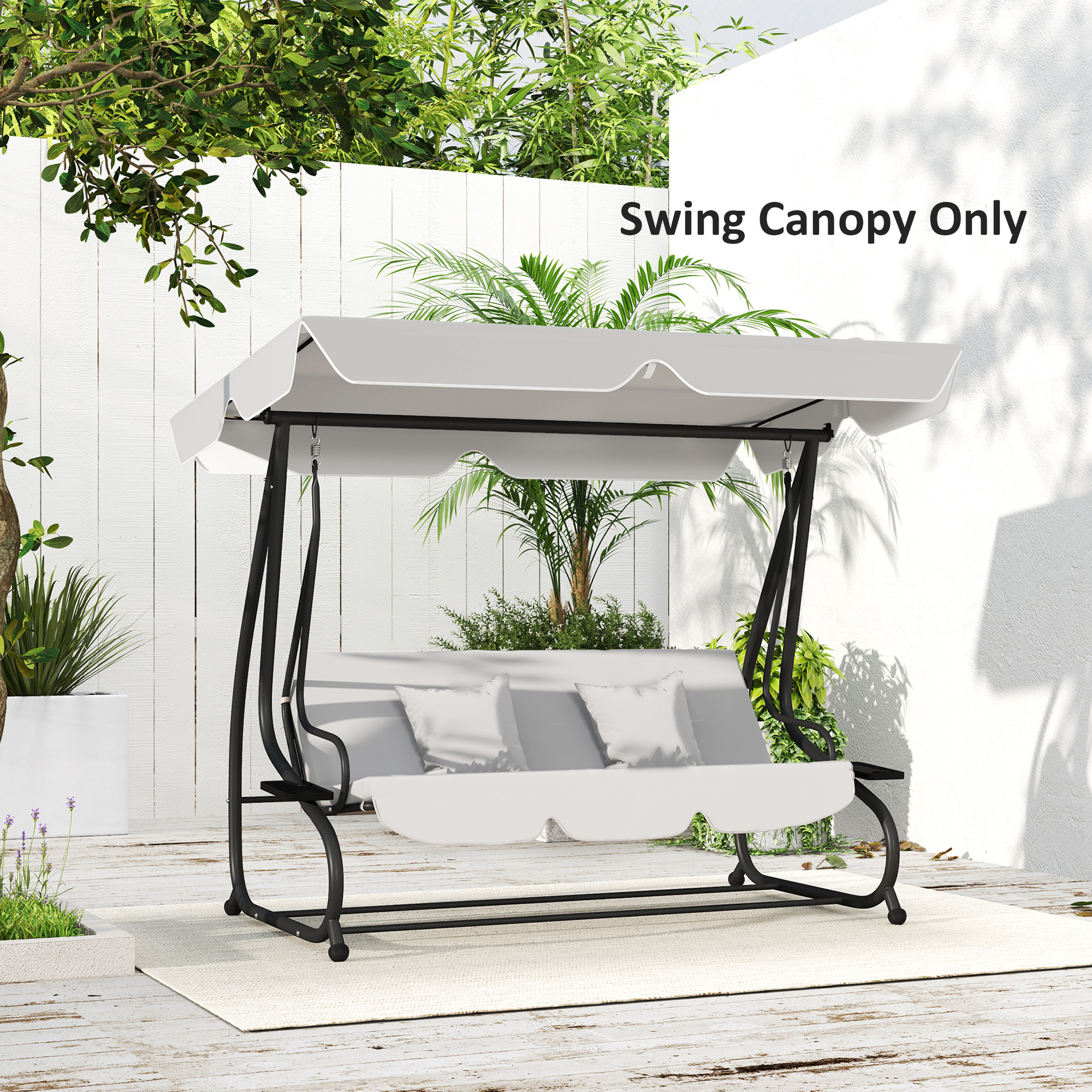 Outsunny Garden Swing Canopy Replacement Seater, Waterproof