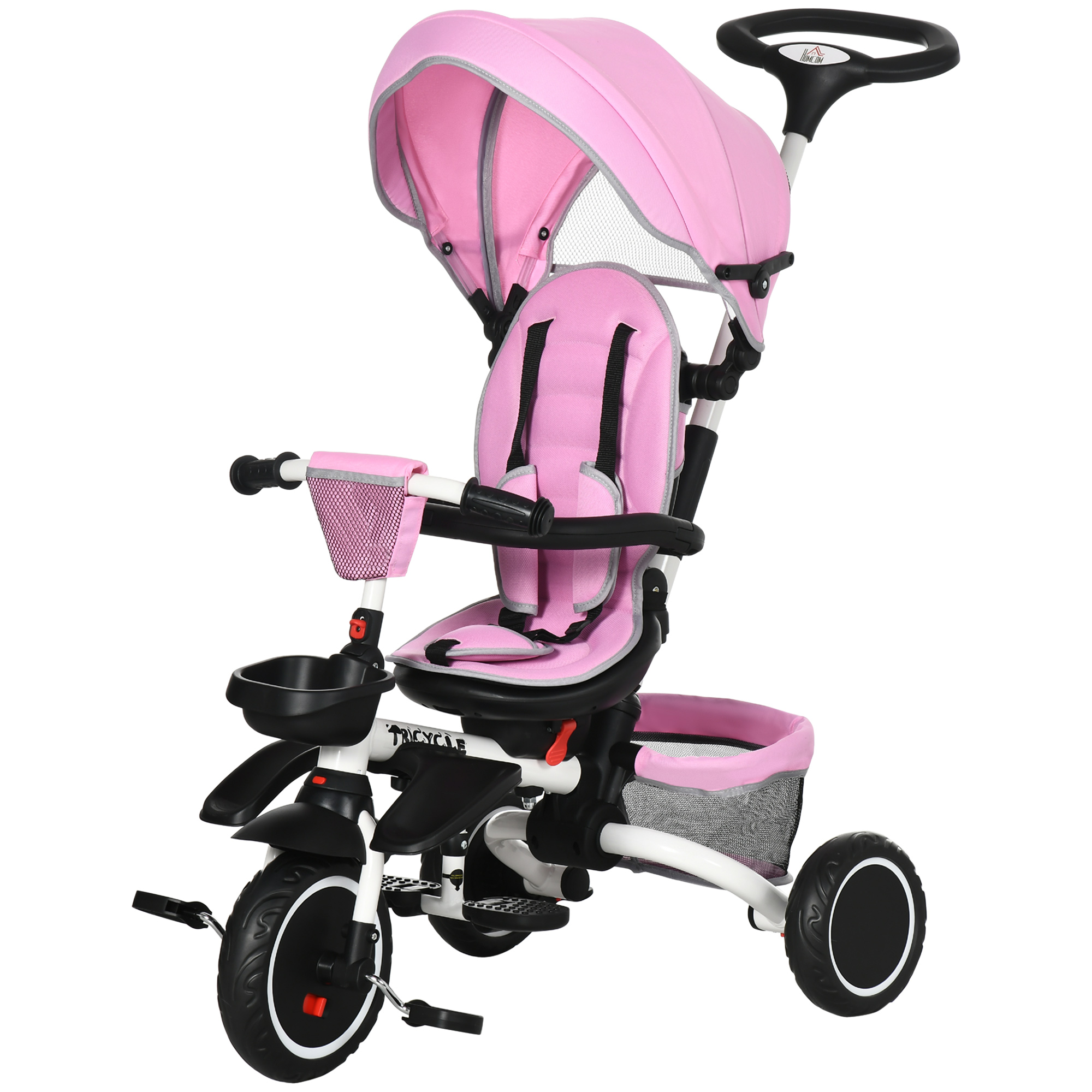 Toddler Push Bike Babevy Baby Tricycle, In Folding Toddler