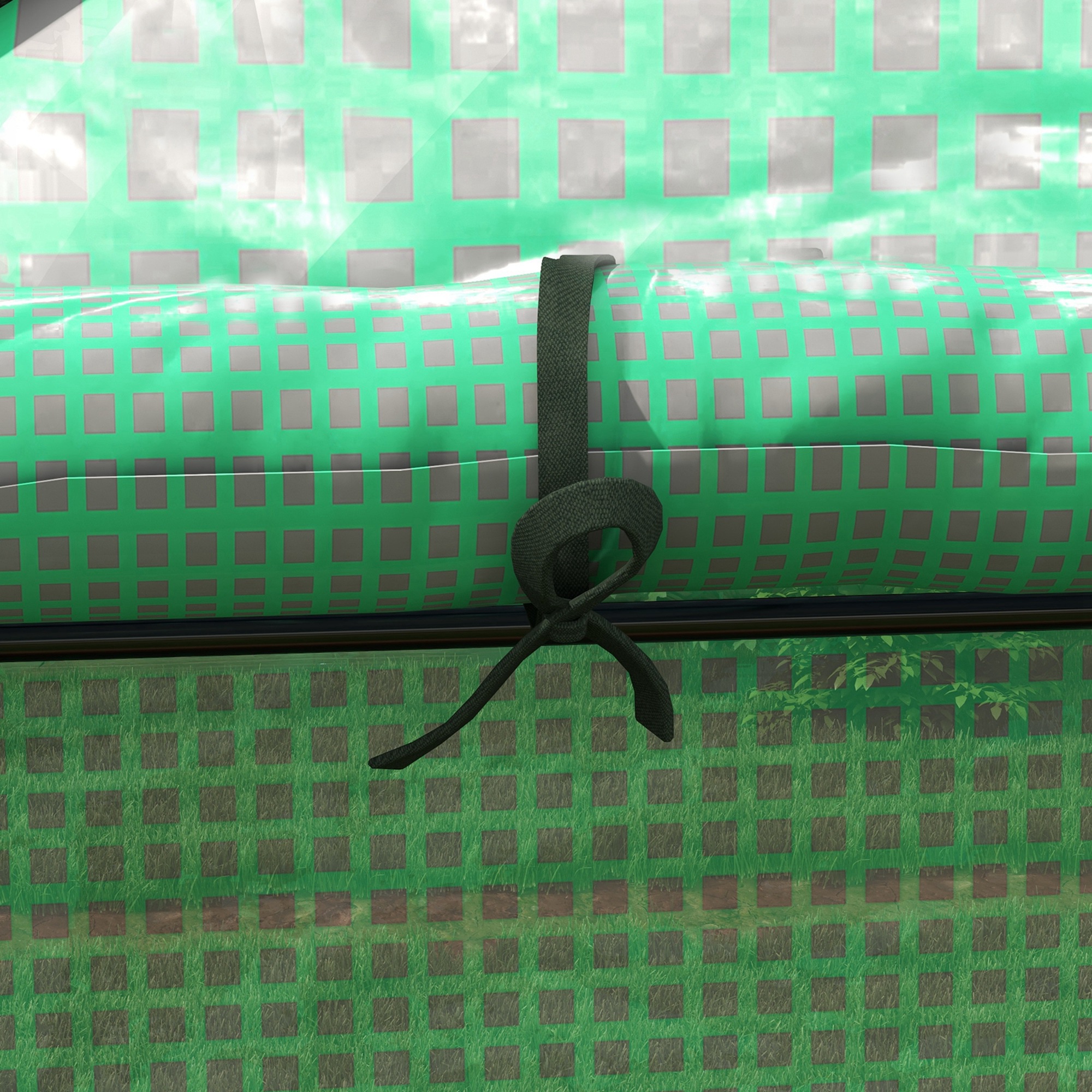 Copertura Per Serra Outsunny 140x73x190cm - Telo In PE Con Porta E Finestre, Verde - Foto 6