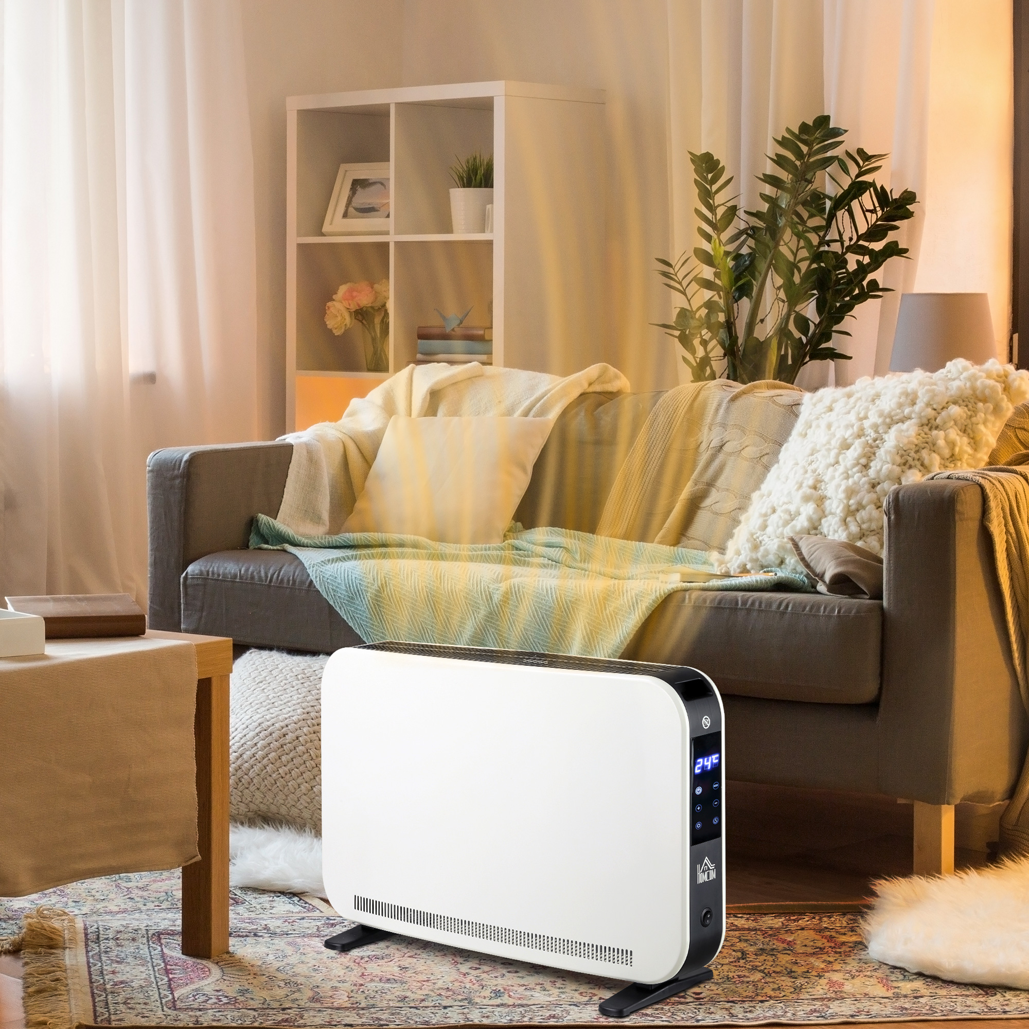 HOMCOM Three-Mode Modern Slimline Heater, 7-35℃ Temperature 7