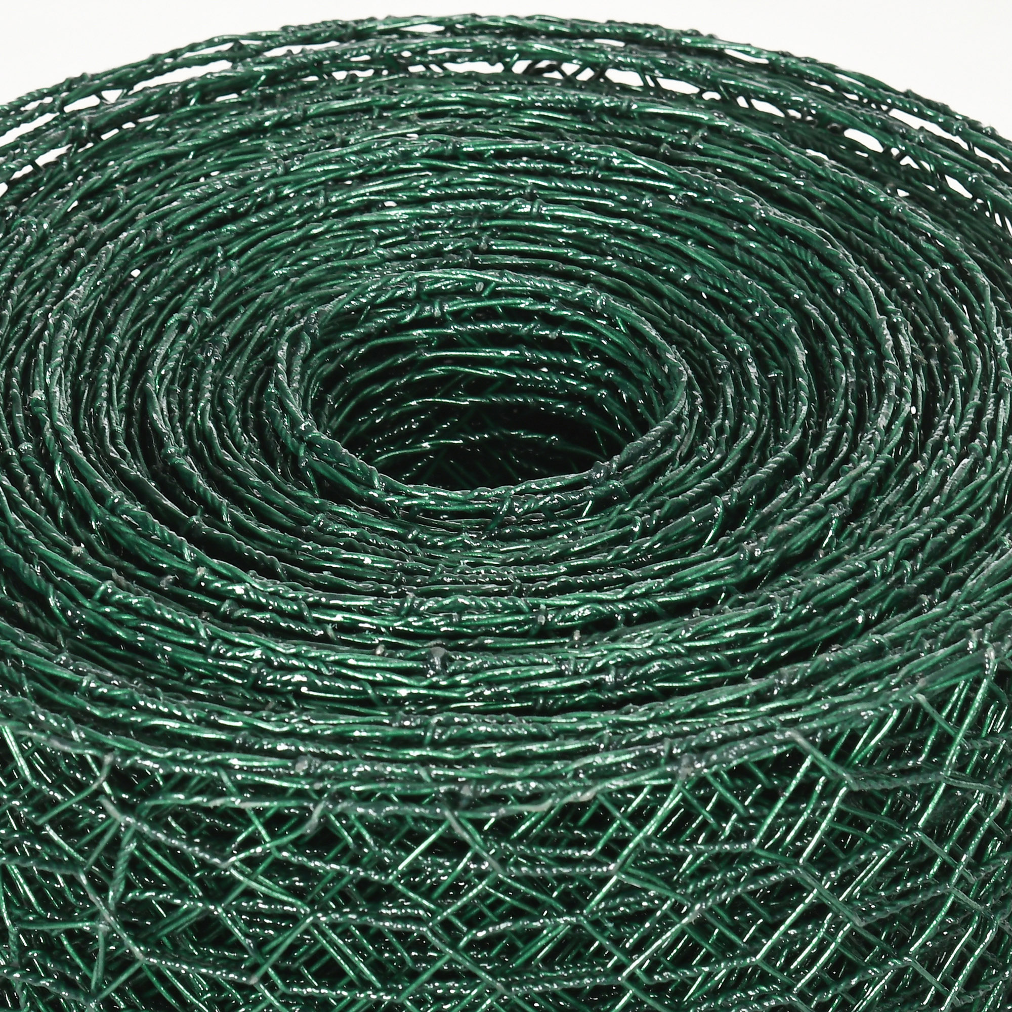 PawHut 1m x 25m Chicken Wire Mesh, Foldable PVC Coated Welded Garden Fence, Roll Poultry Netting, for Rabbits, Ducks, Geese Dark Green 8