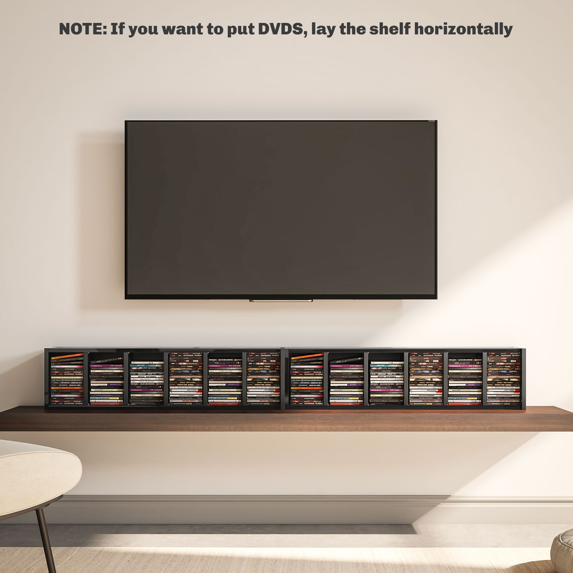HOMCOM Set of Two 102 CD Storage Units High Gloss Black 8