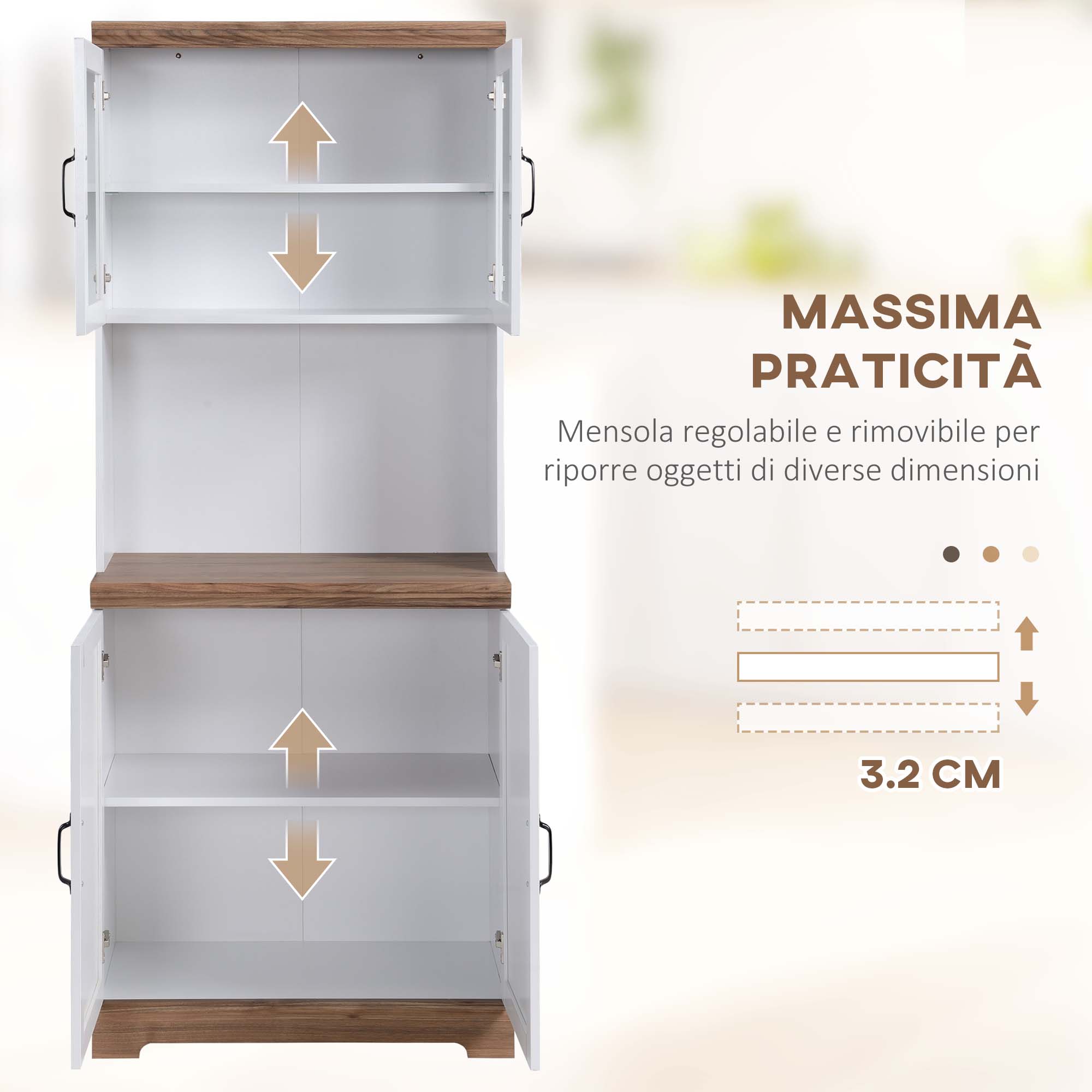 Scaffale portaspezie - Portaspezie Impilabile Set Di 2 Ripiani In Metallo Per CucinaVEDECASA 2 Mensole Impilabili Ed Espandibili Per Piano Di : Ripiani Cucina