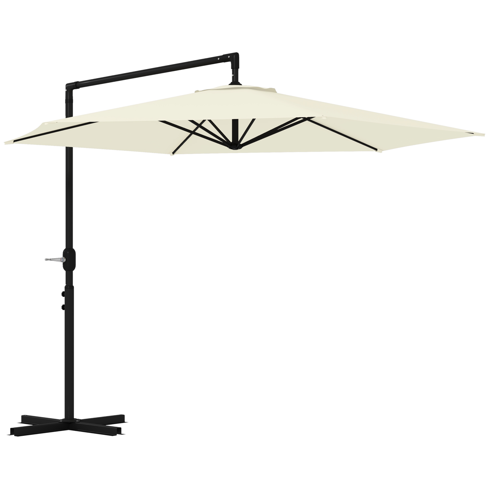 Outsunny Ombrellone Da Giardino 460x270x240cm Doppio Con Apertura A Manovella, Acciaio E Poliestere Verde | Leroy Merlin