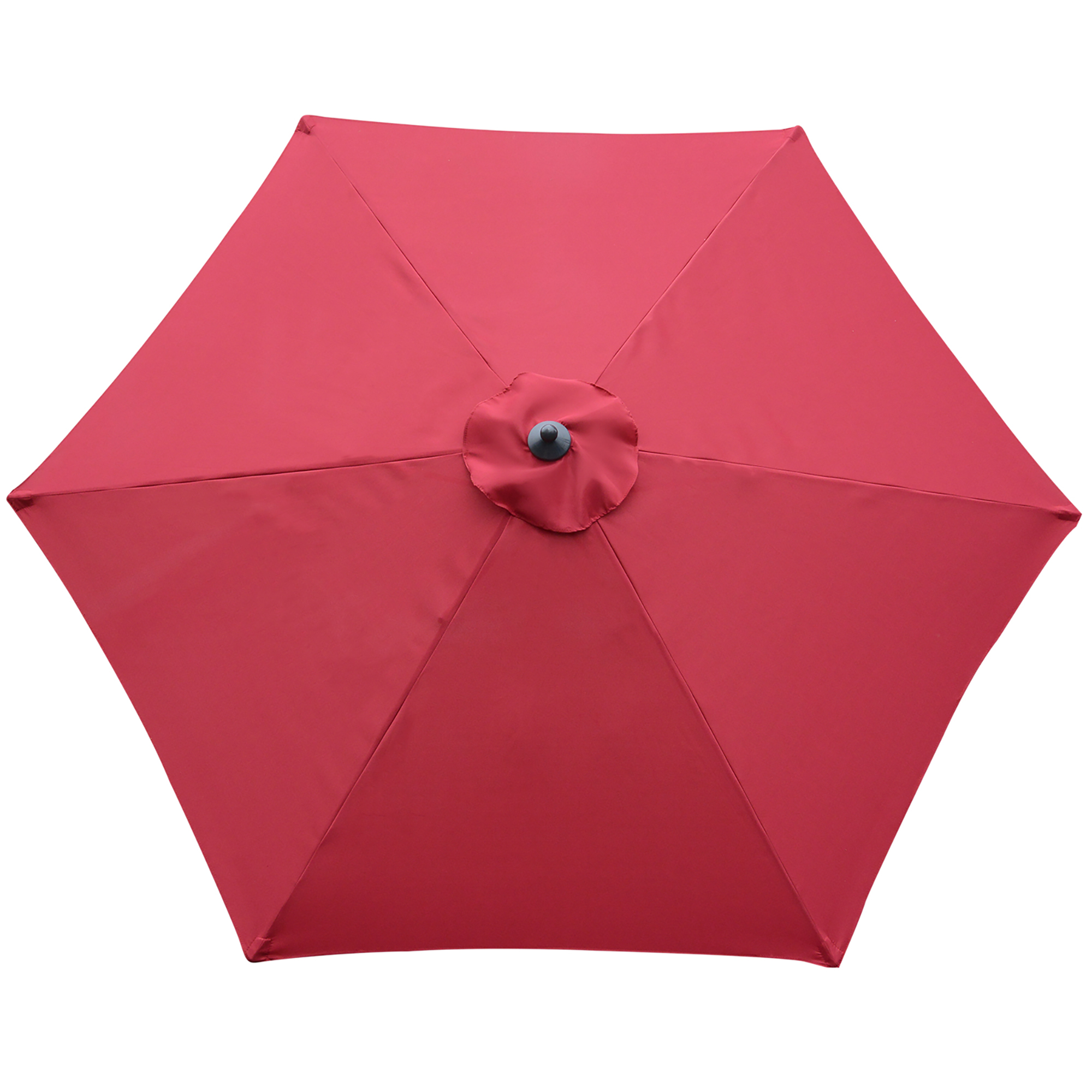 Outsunny 2.8m Garden Parasol Umbrella, Round Outdoor Market Table Umbrella Sun Shade Canopy, Wine Red 7
